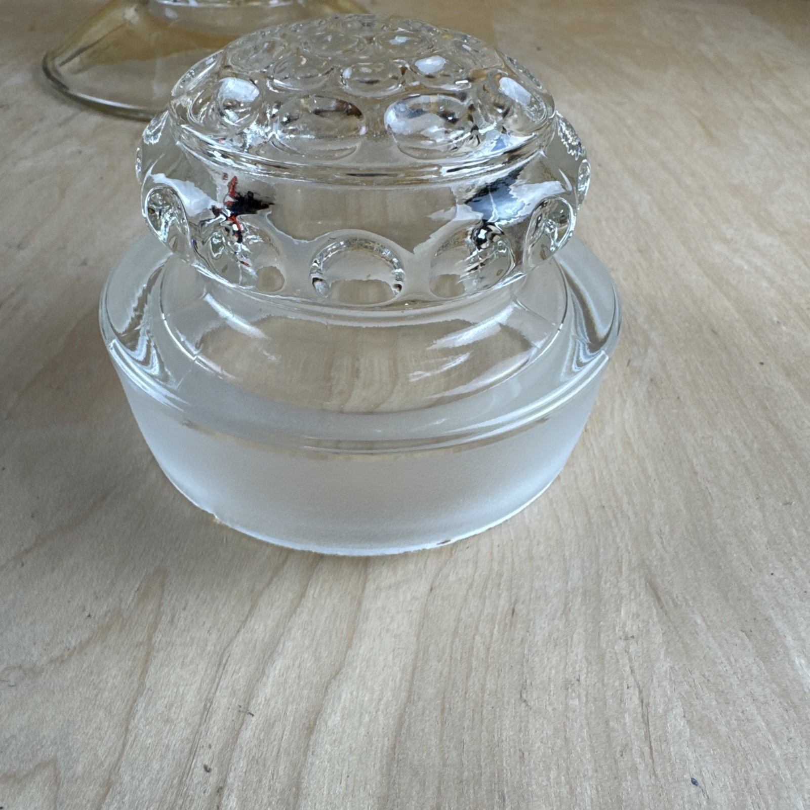 Antique Apothecary Glass Jar With Lid Candy Store Container