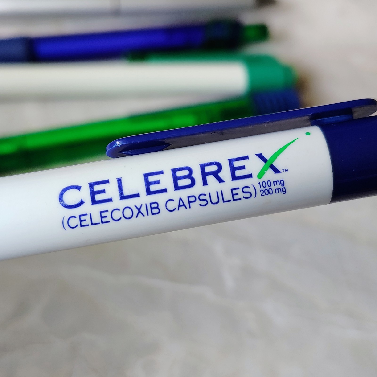 Lot Of 8 Celebrex Plastic Metal Pharmaceutical Drug Rep Promo Advertising Pens