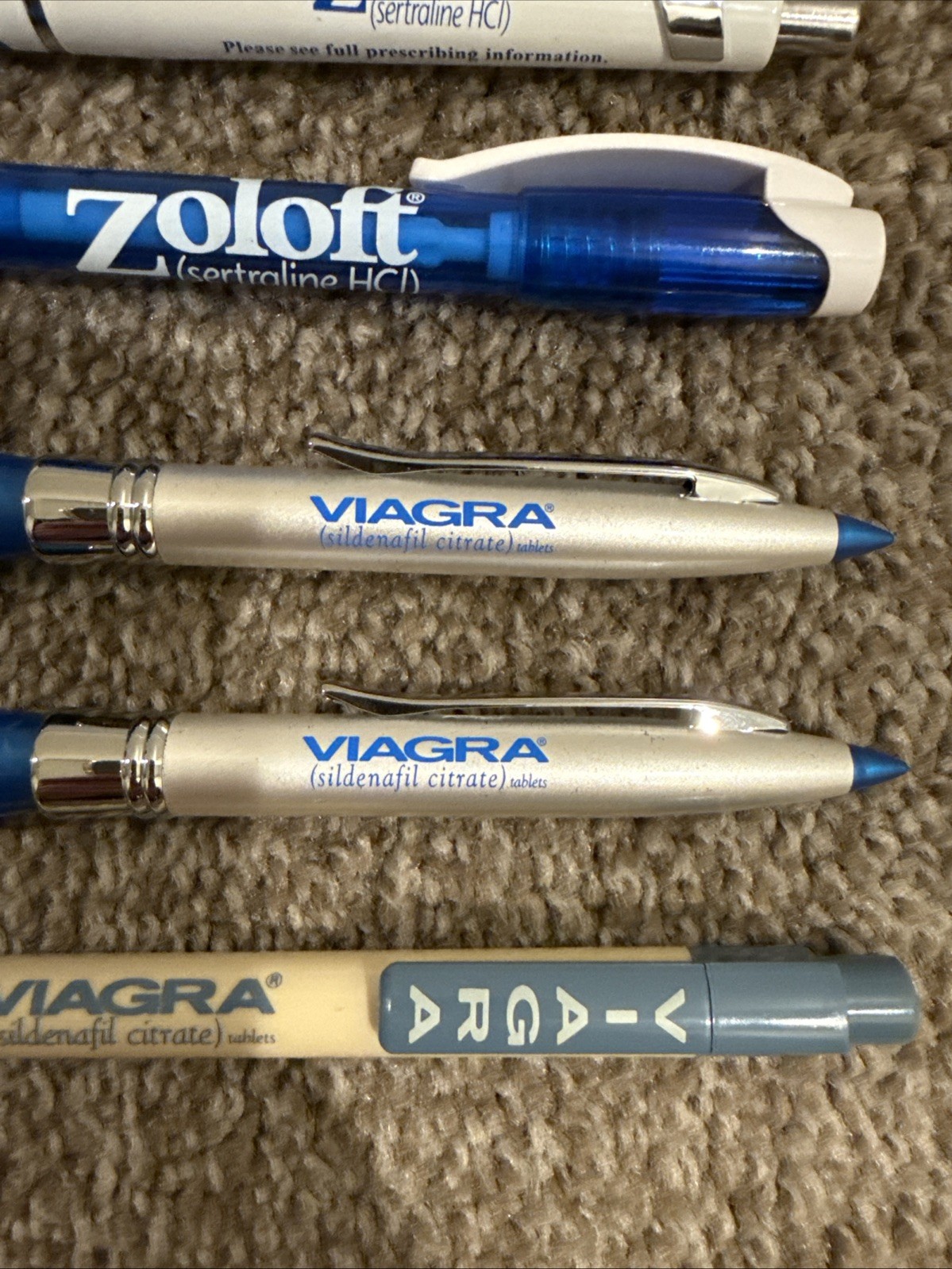 Viagra Combunox Zoloft PENS Drug Rep Pharmaceutical Promo Lot of 6