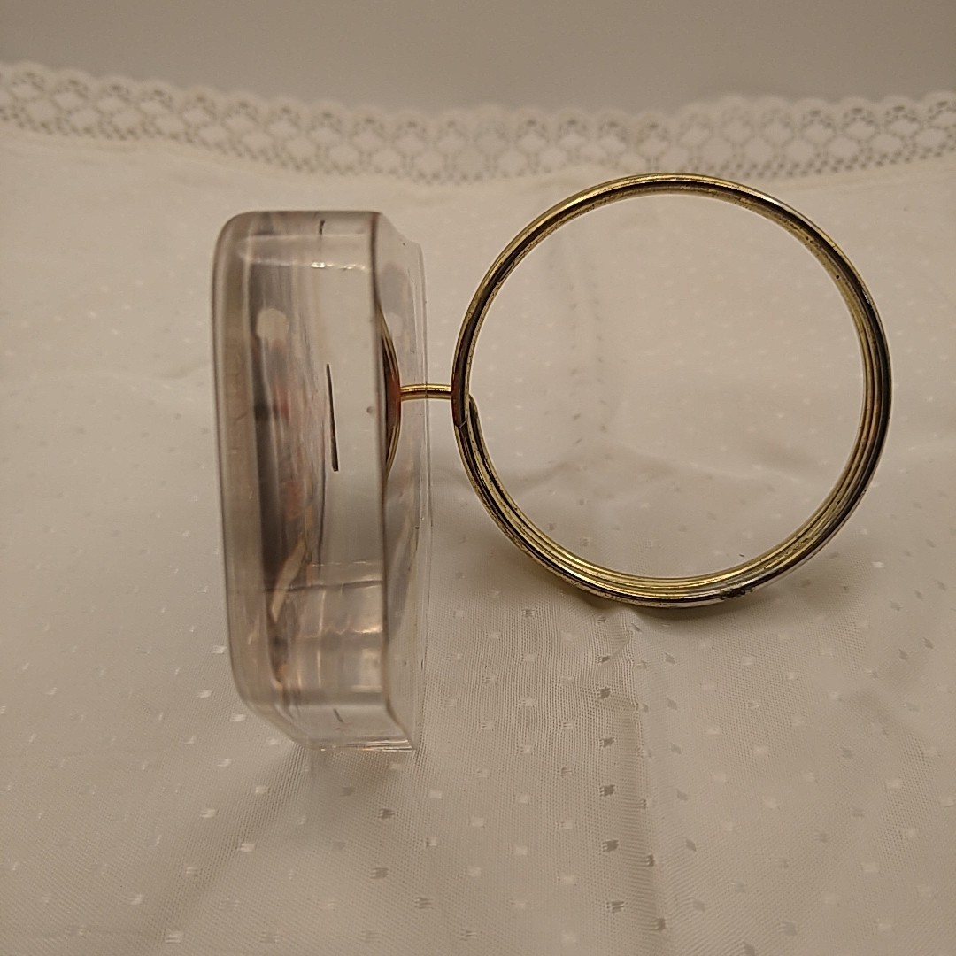 Flexeril Lucite Metal Ring Letter Holder Merck Co Drug Rep Promo Pharma Vintage