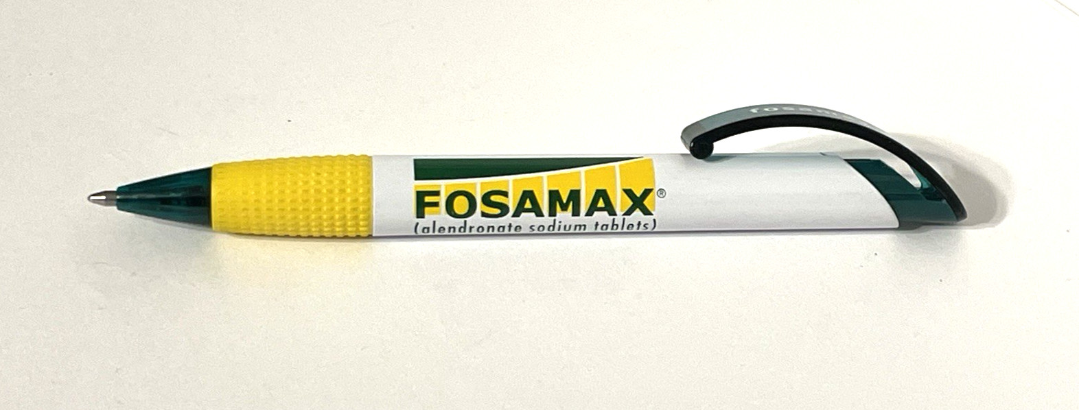 Pharmaceutical Drug Ink Rep Vintage Pen Fosamax Collectible Yellow Green Rare