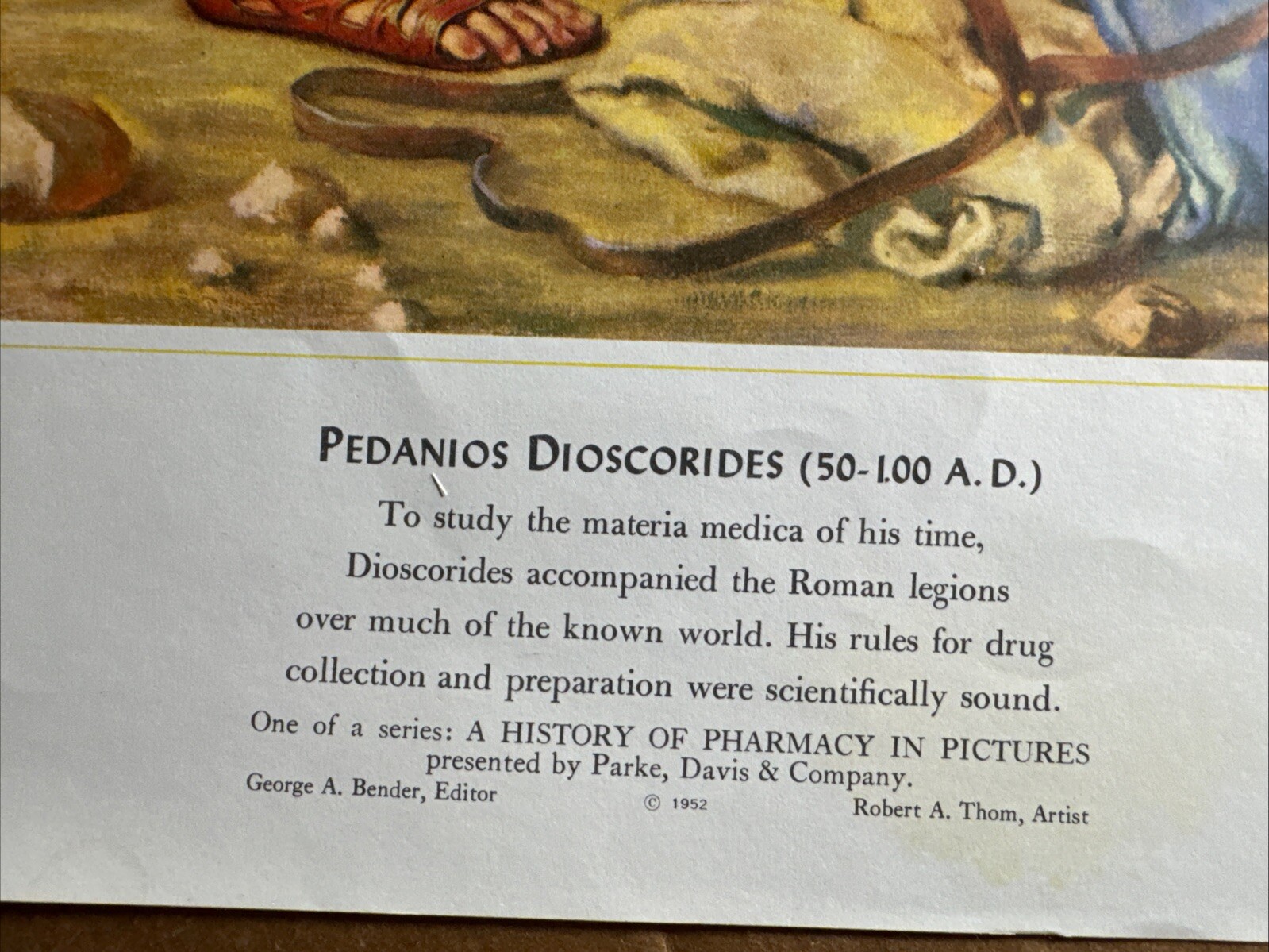 A HISTORY OF PHARMACY IN PICTURES 1954 PRINT#8 Great Gift For Doctor 22″×18″