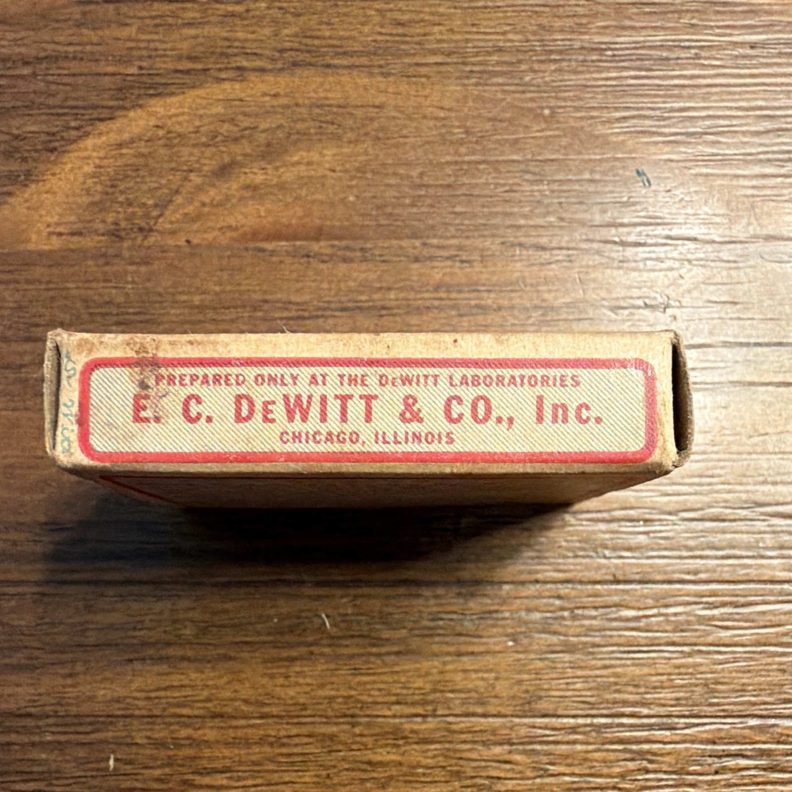 Antique DeWitt’s Man Zan Hemorrhoid Remedy Box Medical Pharmacy Advertising