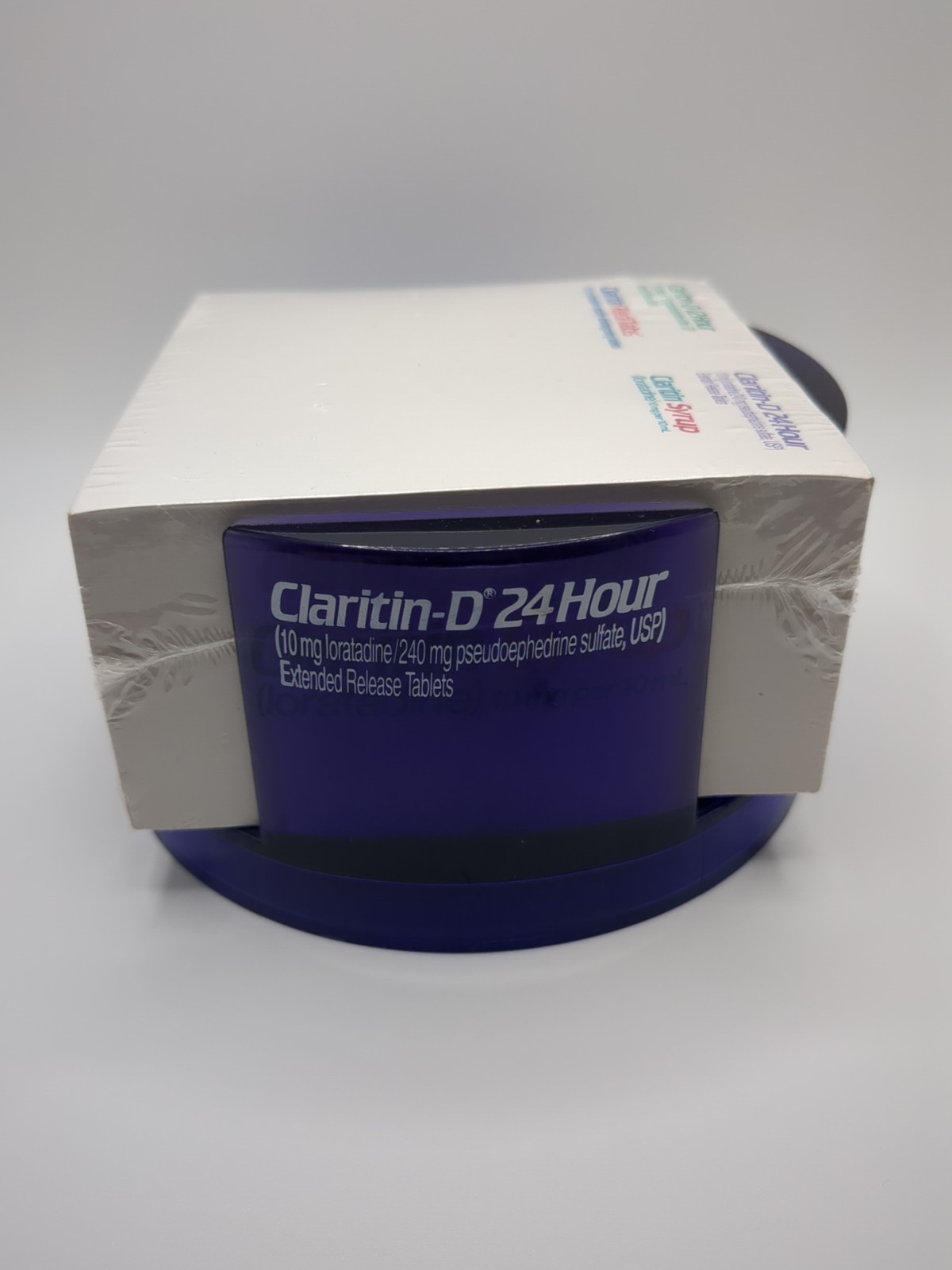 Claritin-D 24 Hour Loratadine Pharmaceutical Ad Sticky Notes & Holder Purple