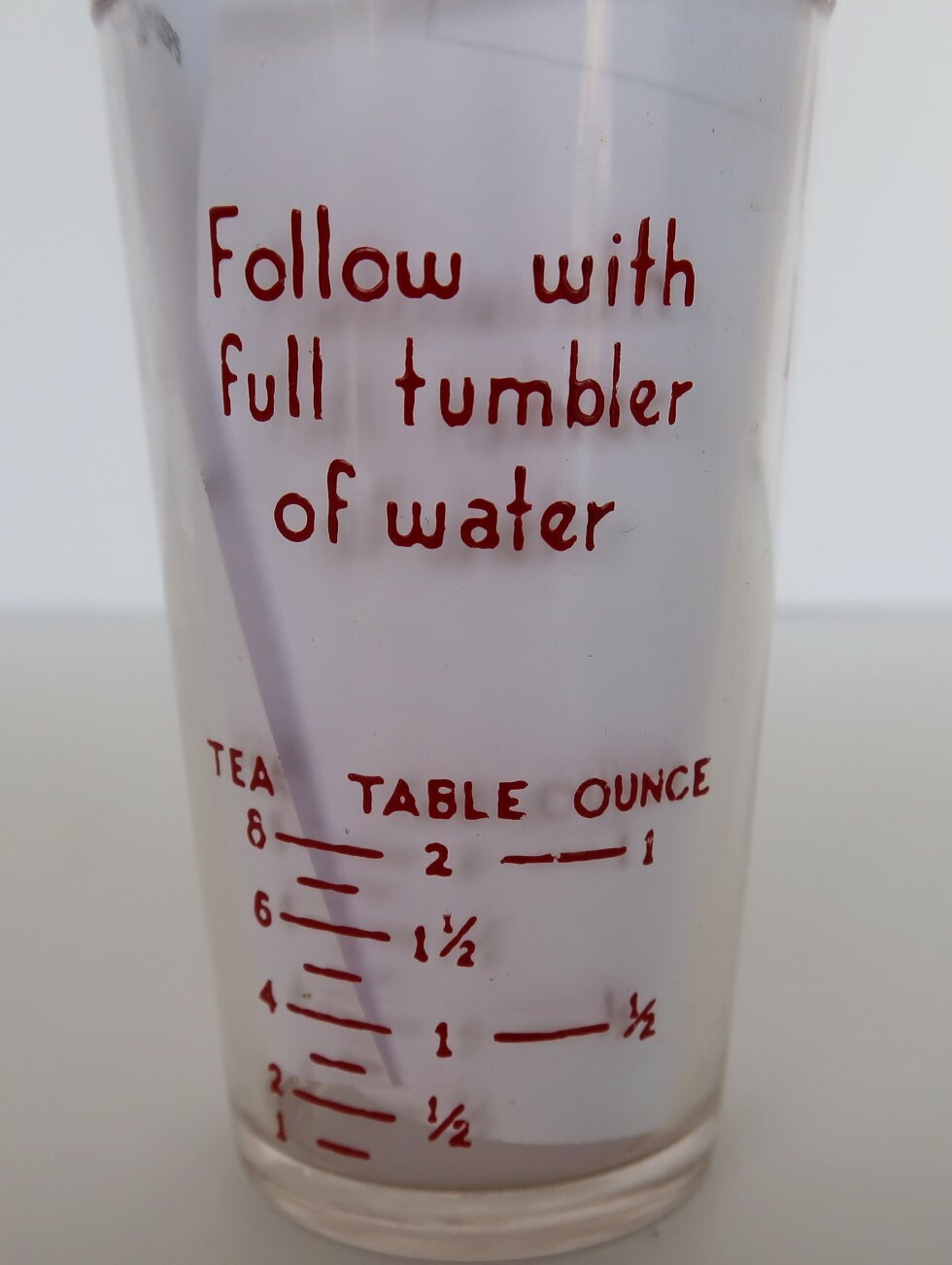 Vintage Fleet Phospho Soda Graduated 3oz Measuring Glass Tumbler