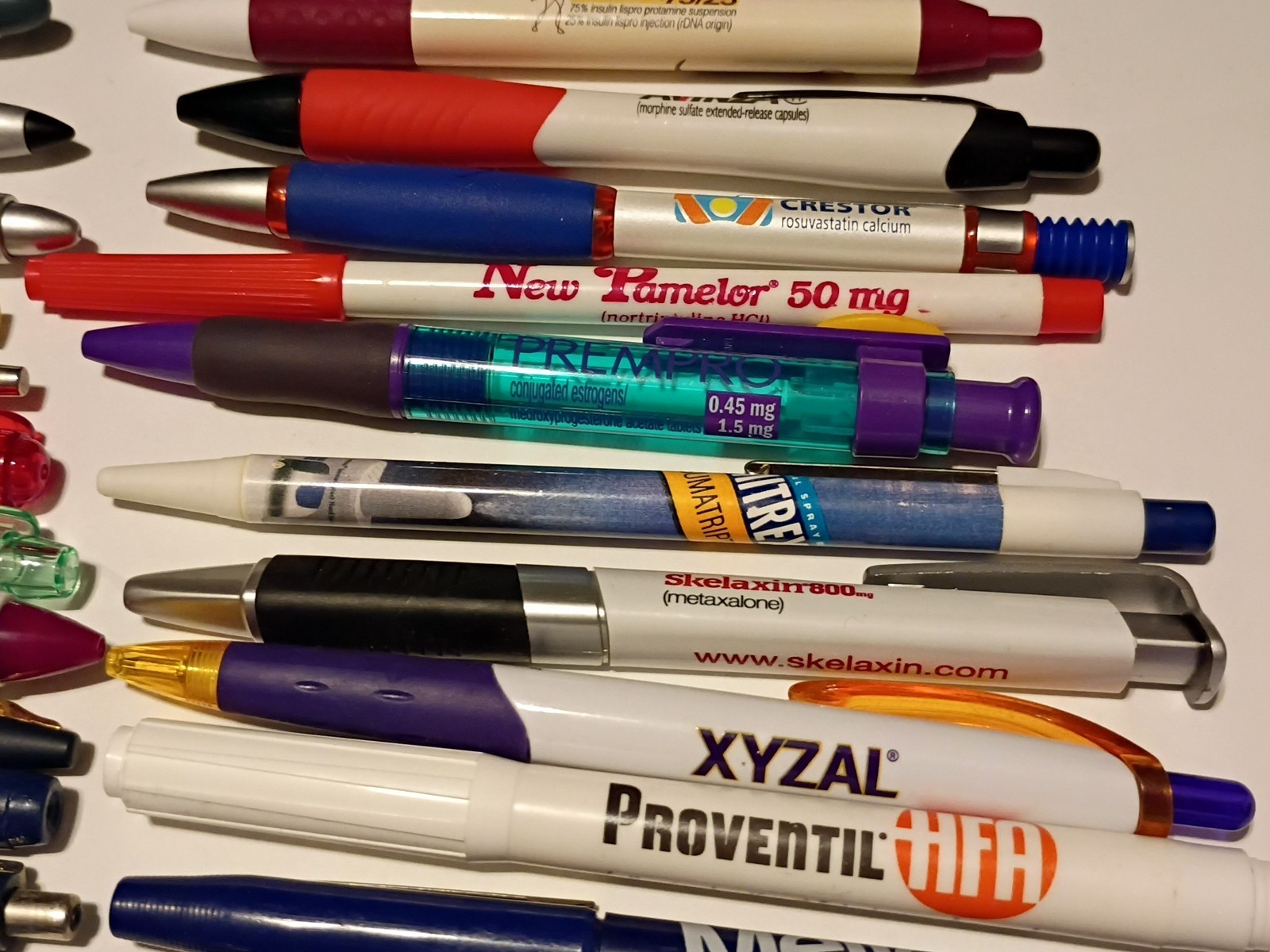 Pharmaceutical Pens Drug Rep Lot of 36 Symbyax, Lodine, Centrax, Claritin & More
