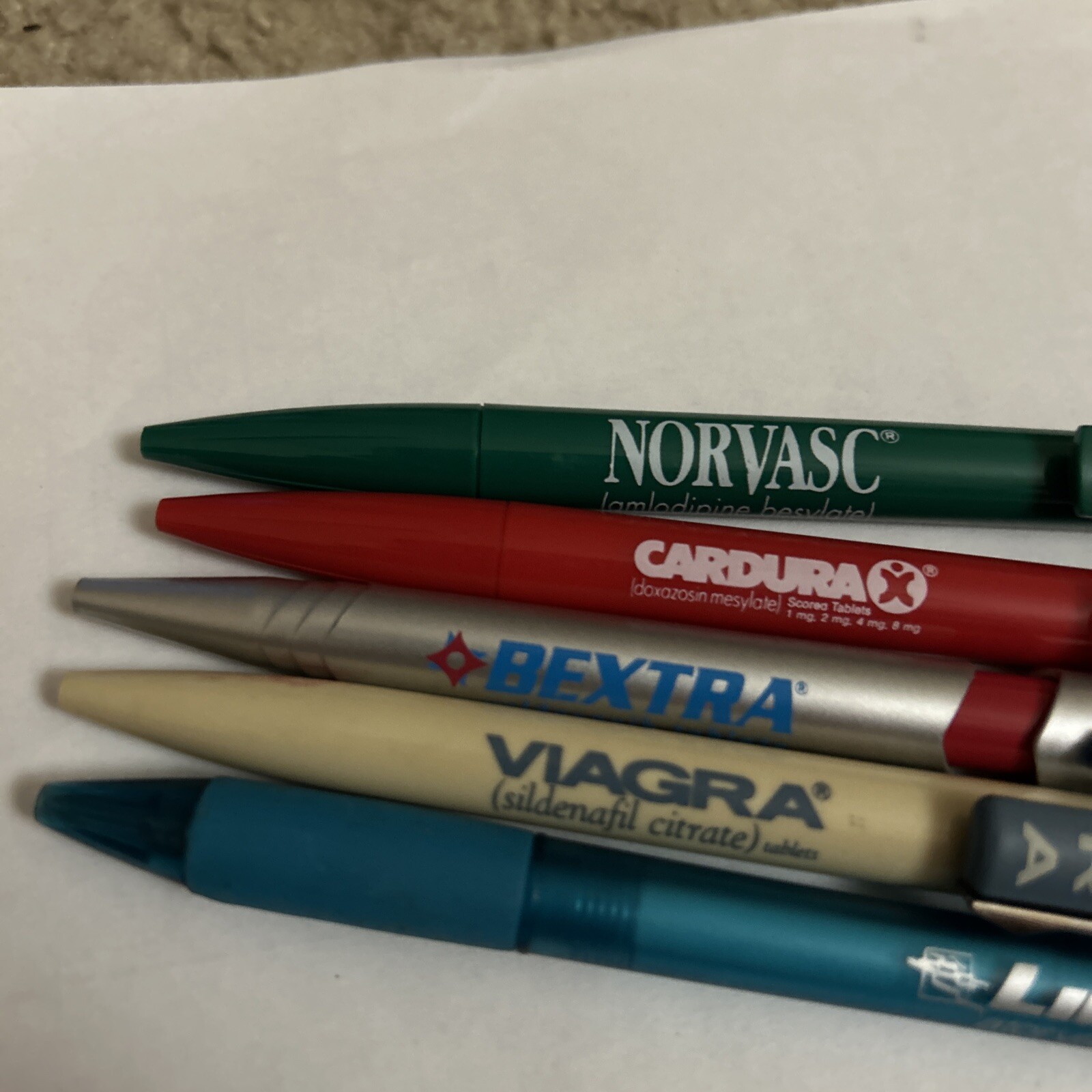5 Pens. Viagra, Bextra, Norvasc, Cardura, Lipitor REP. Pharmaceutical. Pfizer