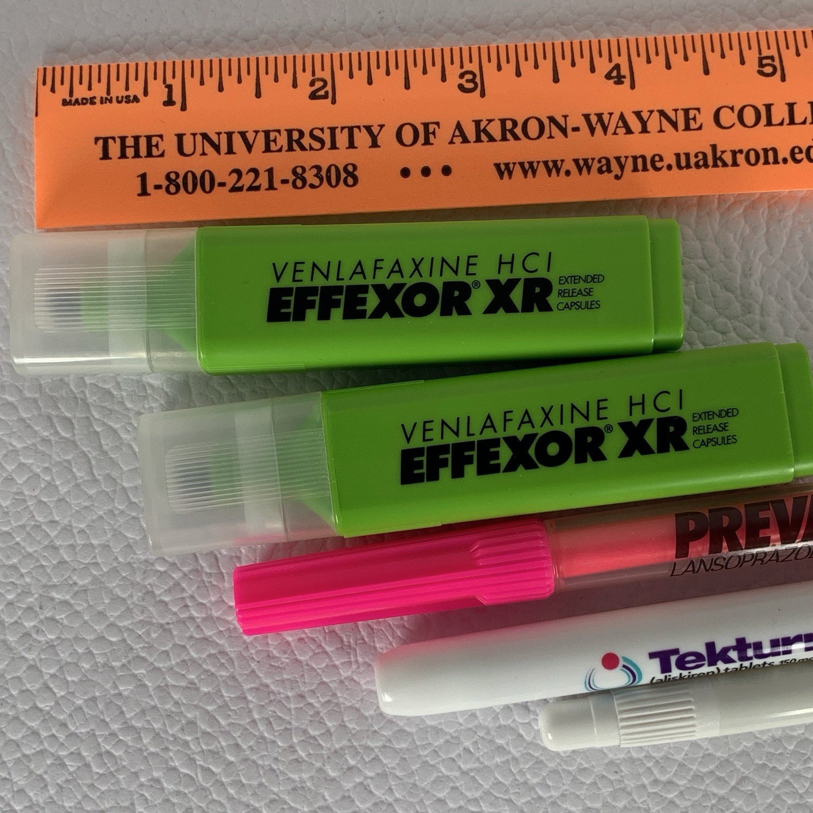 Effexor XR Pharmaceutical Drug Rep Highlighter Lot Pen Prevacid Original Owner ￼
