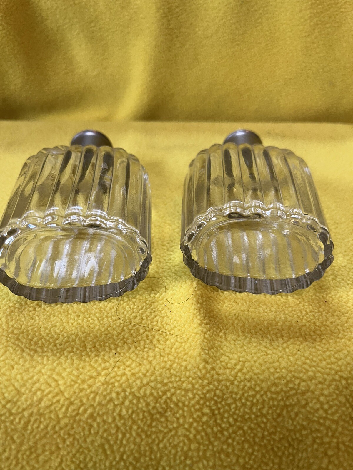2 Antique Ribbed Drug Apothecary Medicine Chemist Bottles