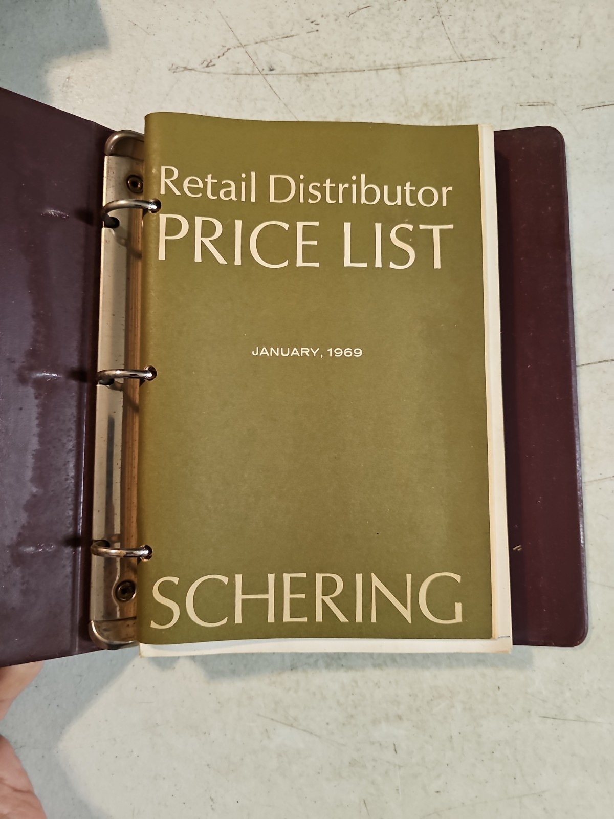 Vintage 1969 Schering Corp Pharmaceutical Price List &Product Data In Binder