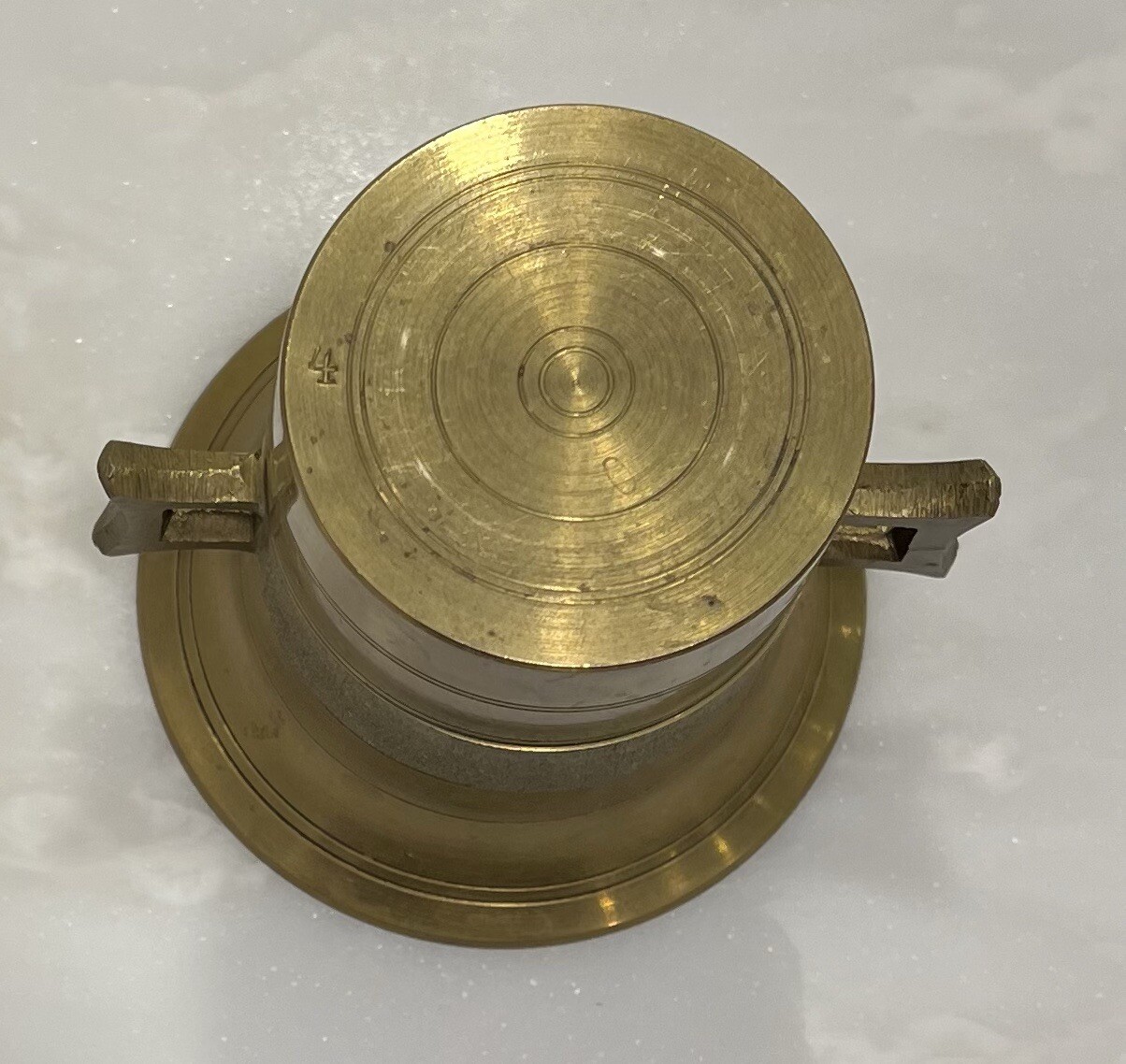 Brass Mortar & Pestle Vintage Rx Apothecary Grinder Pill Crusher Herbs LARGE #4