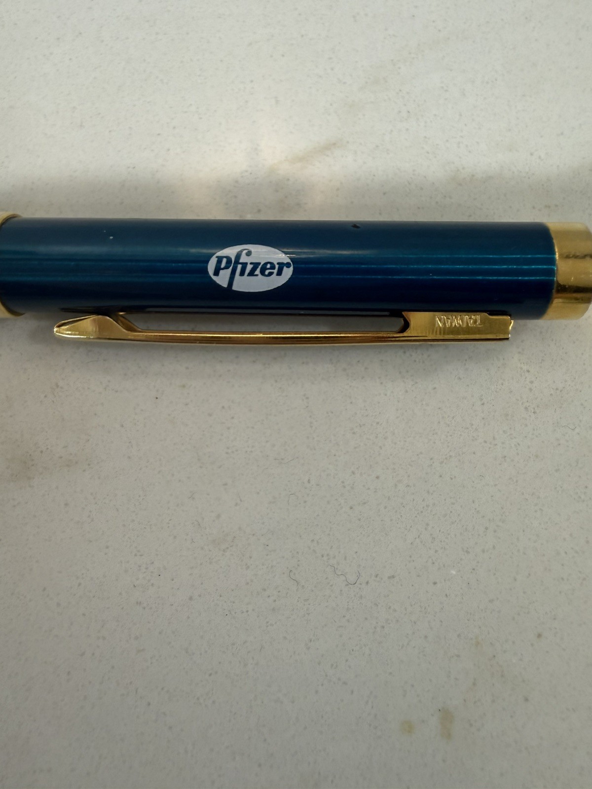 Vintage ZOLOFT Drug Rep Doctors Pharmaceutical Promo Blue Heavy Metal Pen