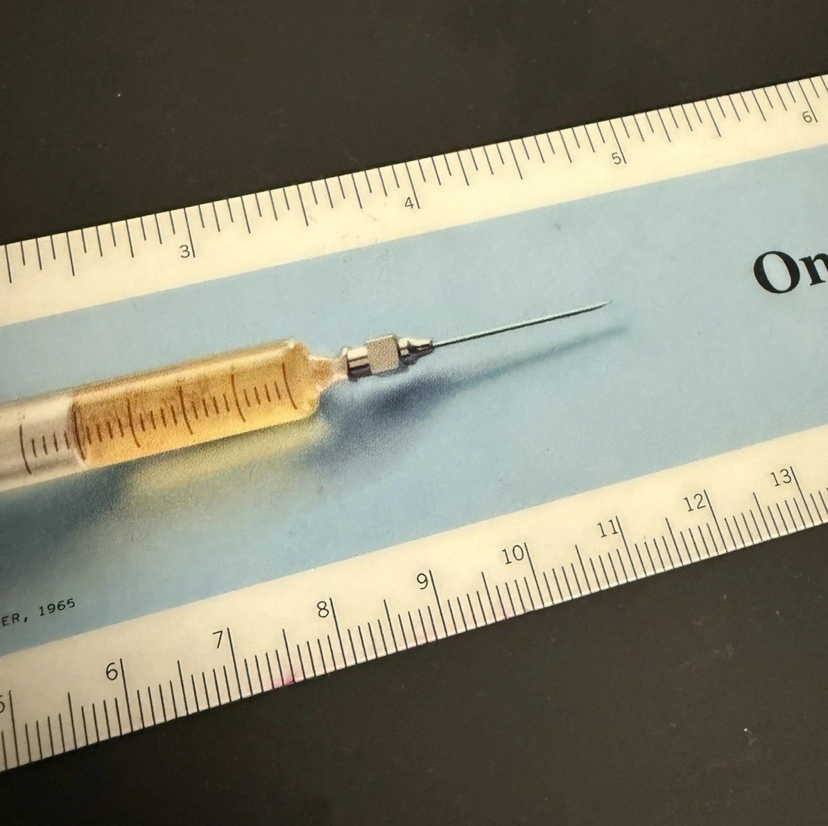 Vintage 1965 Keflin Plastic Ruler Eli Lilly Pharmaceutical Promo Advertising