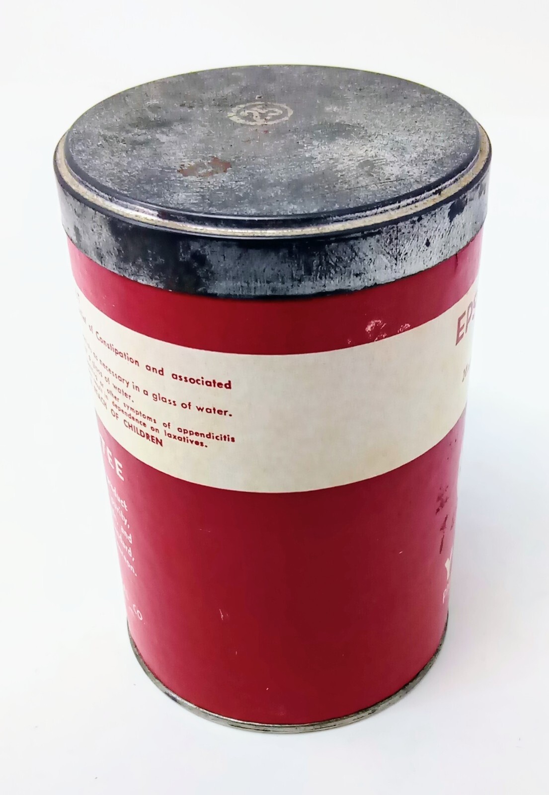 Vintage Round Box Full of York Pharmacal Co. Epsom Salt ‘Magnesium Sulphate 1 Lb