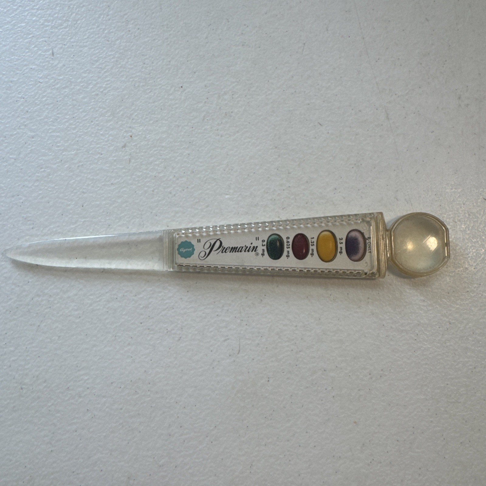 Vintage Ayerst Laboratories “Premarin” Estrogenic Advertising Letter Opener