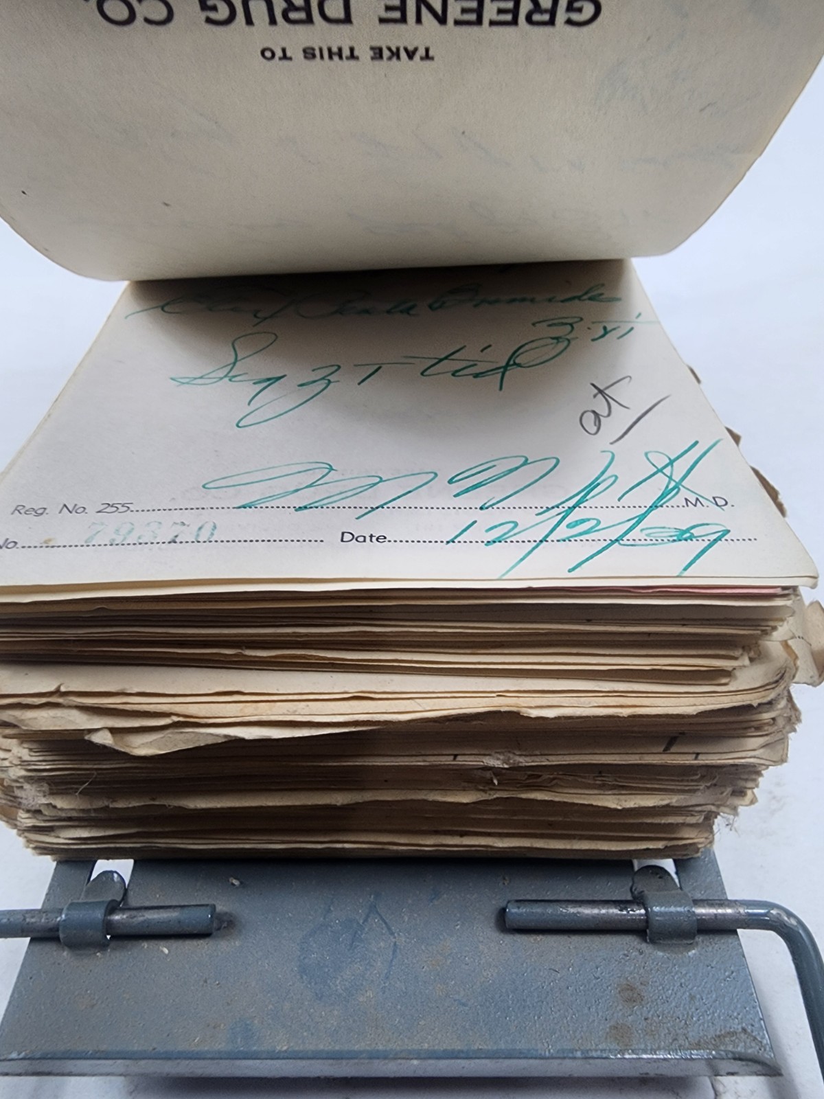 Prescription Atlas Rx Pad Paper Apothecary Druggist Pharmacy Medicine 1939 1940
