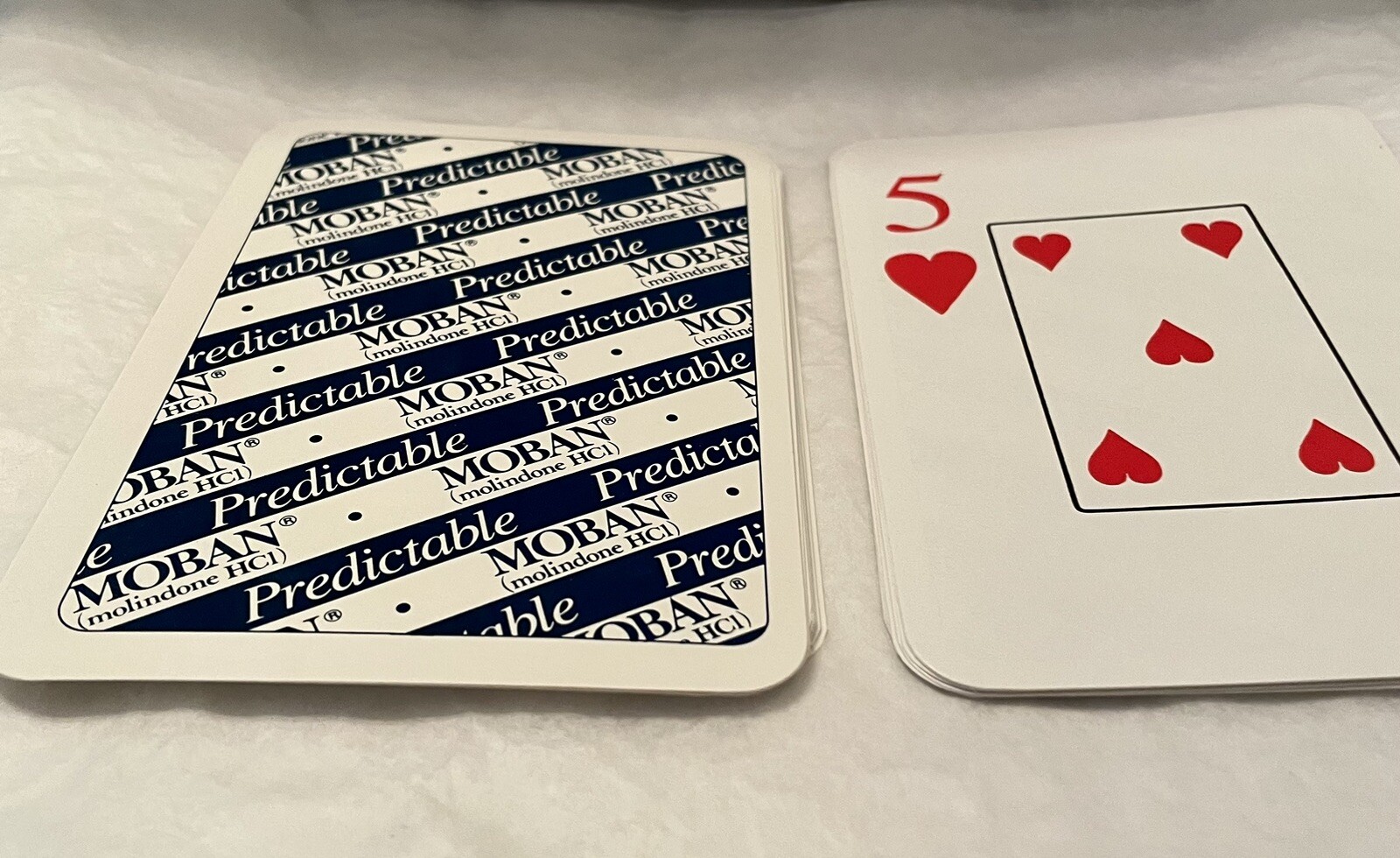 VINTAGE 90’S MOBAN DRUG REP PHARMA PROMO JUMBO PLAYING CARDS + 3 Trick “FEATS”