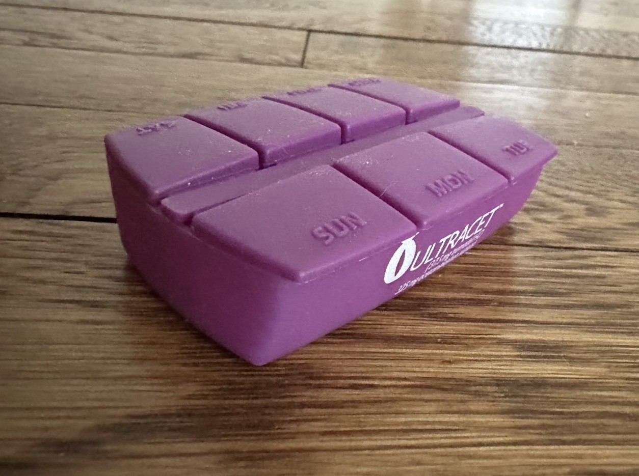 Vintage Ultracet Weekly Pill Box