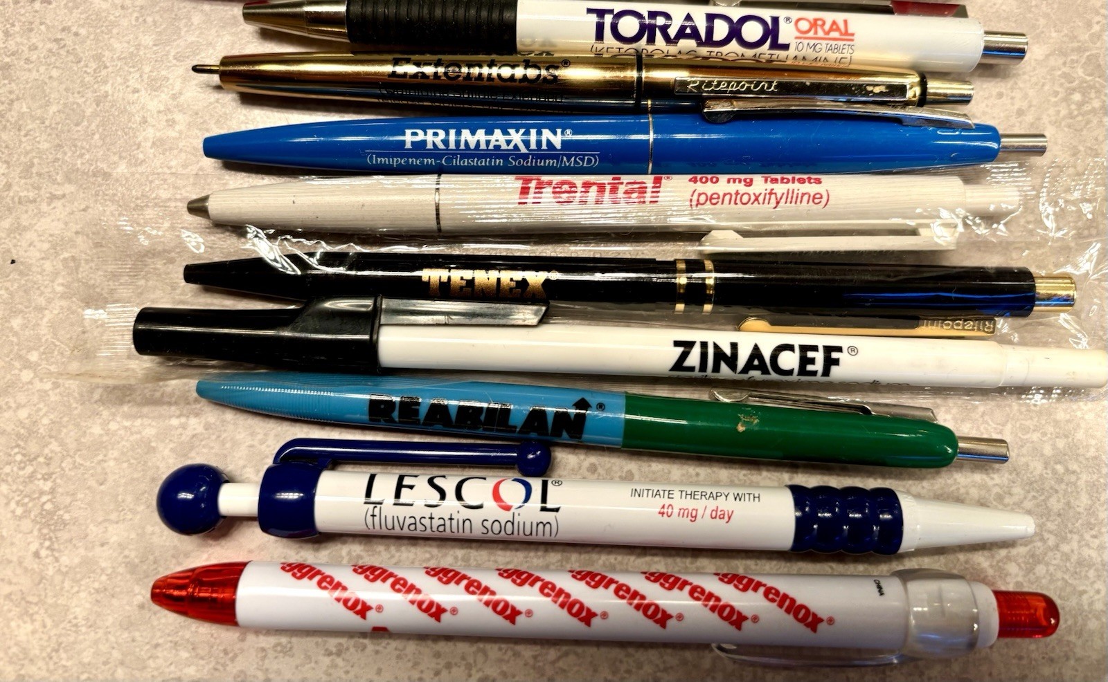 LOT OF 12 Vintage Pharmaceutical Pens; Drug Rep Pharmacy