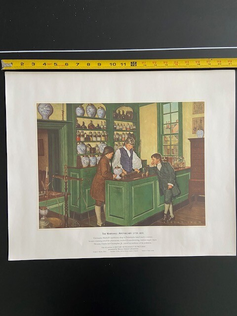 A HISTORY OF PHARMACY IN PICTURES by Warner Chilcott 1992 Set of 6 Prints