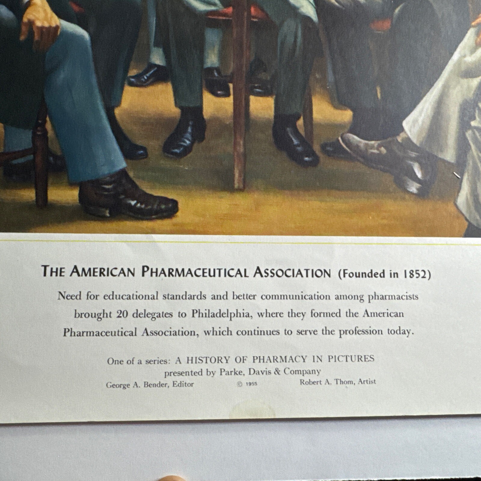 A HISTORY OF PHARMACY IN PICTURES 1954 PRINT# 27 Great Gift For Doctor 22″×18″