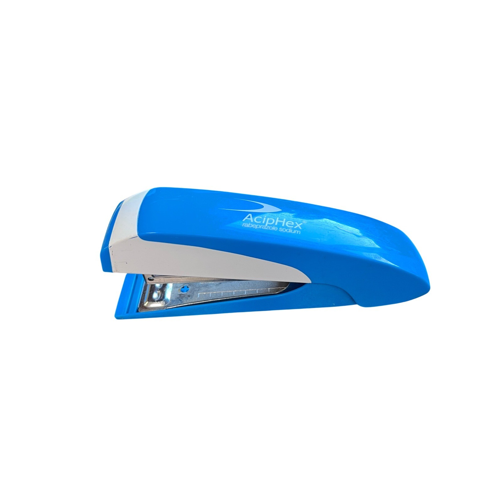 AcipHex Rabeprazole Sodium Pharmaceutical Promo Blue White Desktop Stapler