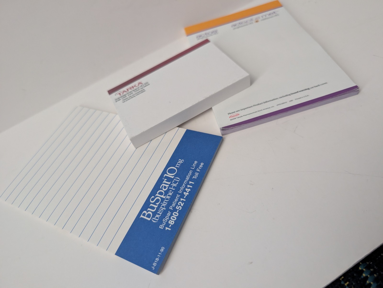 Pharmacuedical Rep Medicine notepads – set of 3