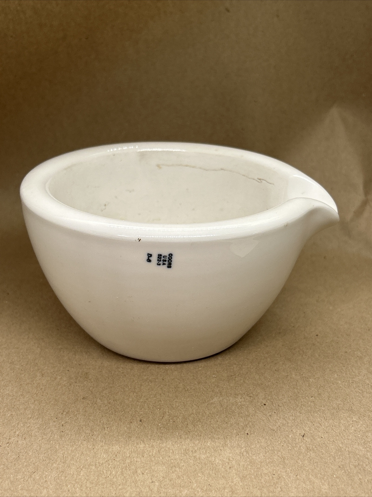 Vintage Antique Apothecary Mortar Pestle COORS USA Ceramic