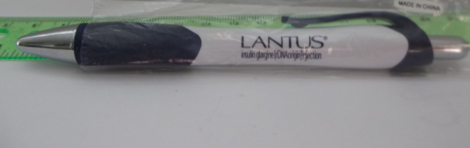 Promotional Pharma Pen NOS – Mixed Metal/Plastic Medium Weight – LANTUS SOLOSTAR