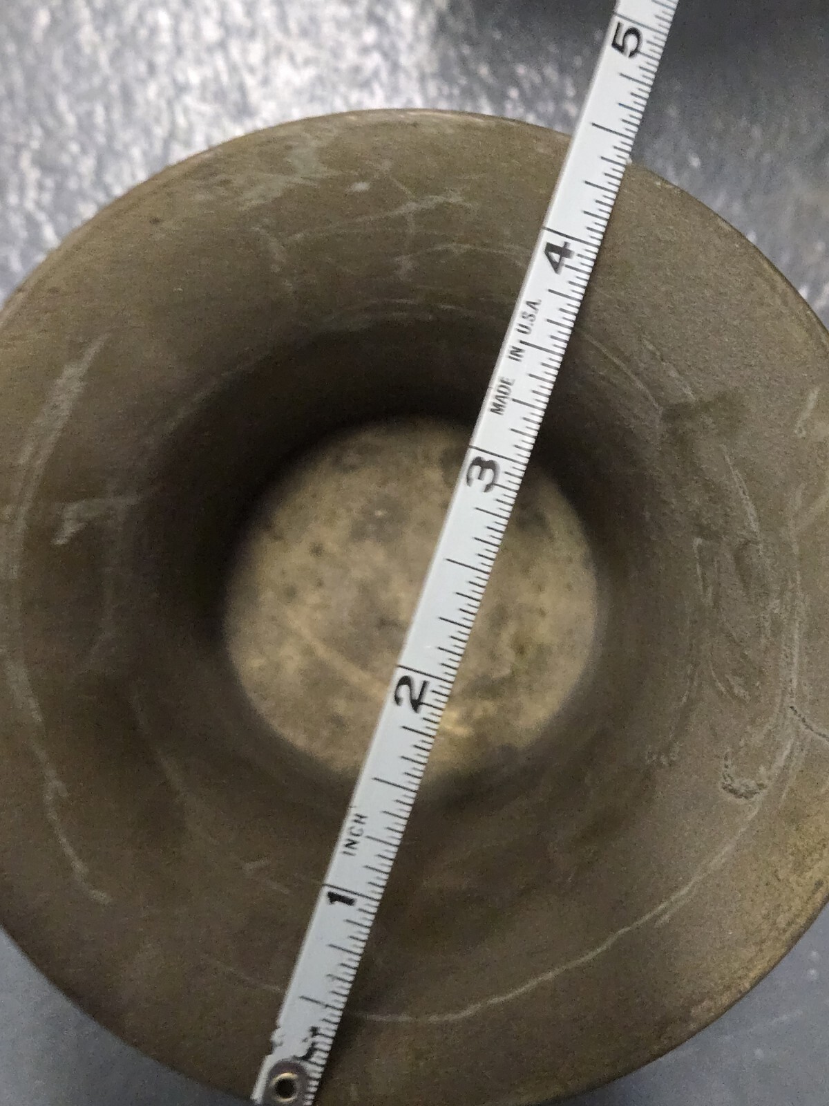 Antique Apothecary Brass Mortar & Pestle Pharmacy Druggist Tool Drug Herbs 19 C.
