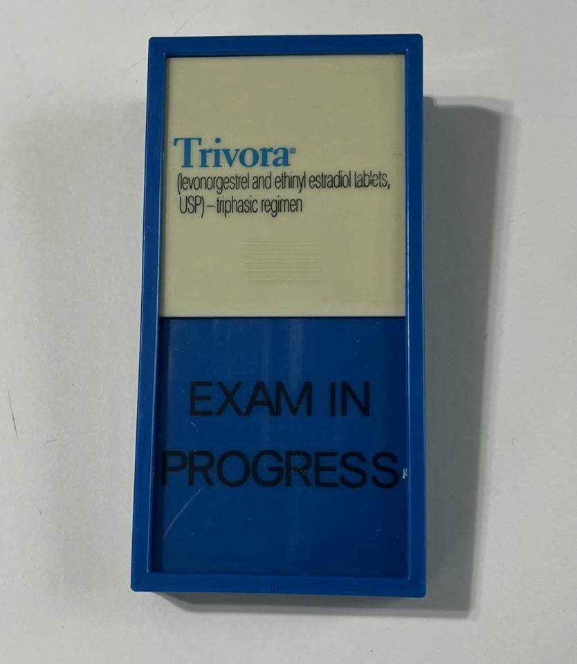 Vtg Pharmaceutical Rep Promo Giveawa Trivora Birth Control Magnetic Clip Holder