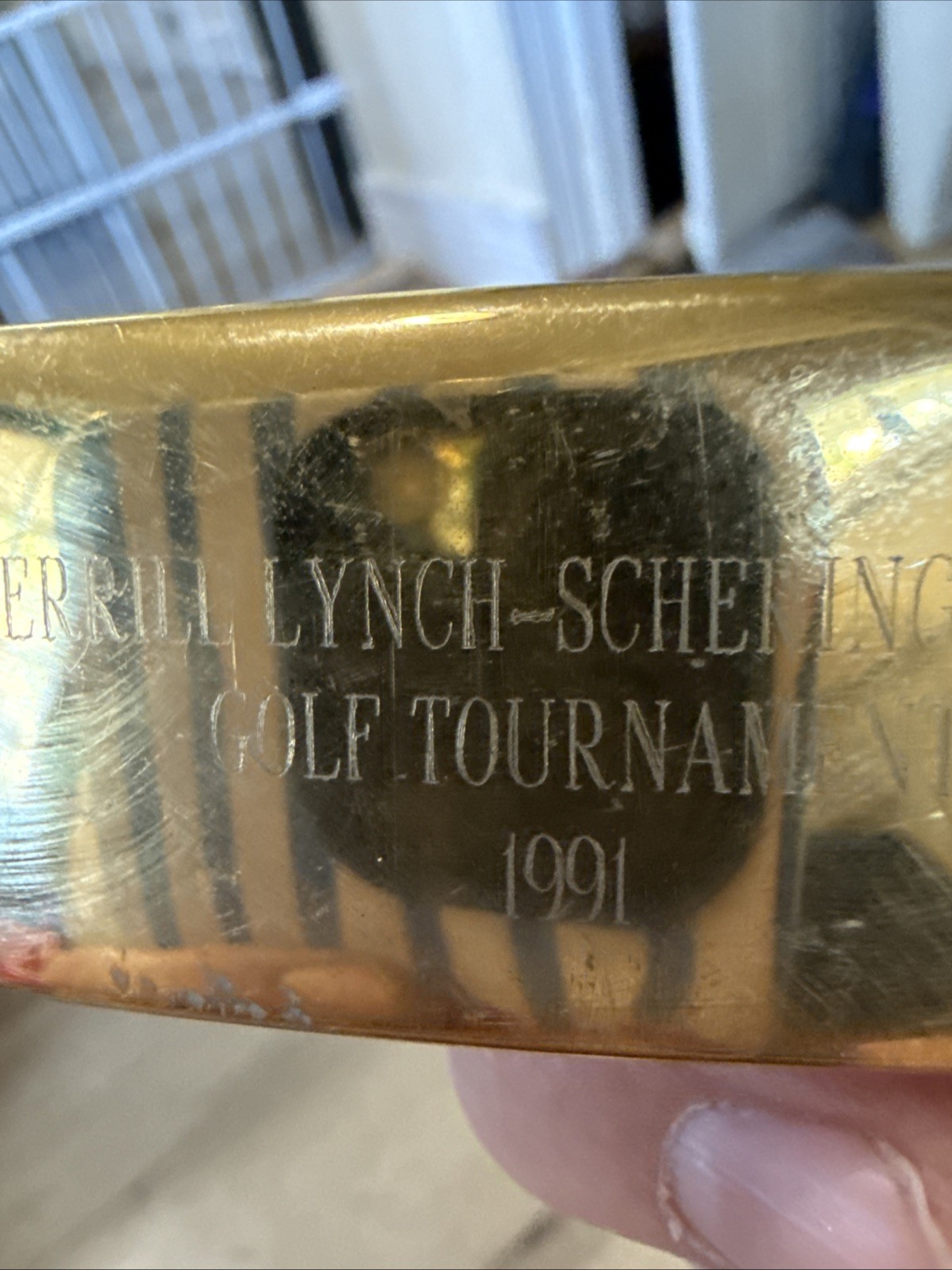 Super Rare Schering Plough Pharmaceutical Drug Promo Golf Club Gold Putter New