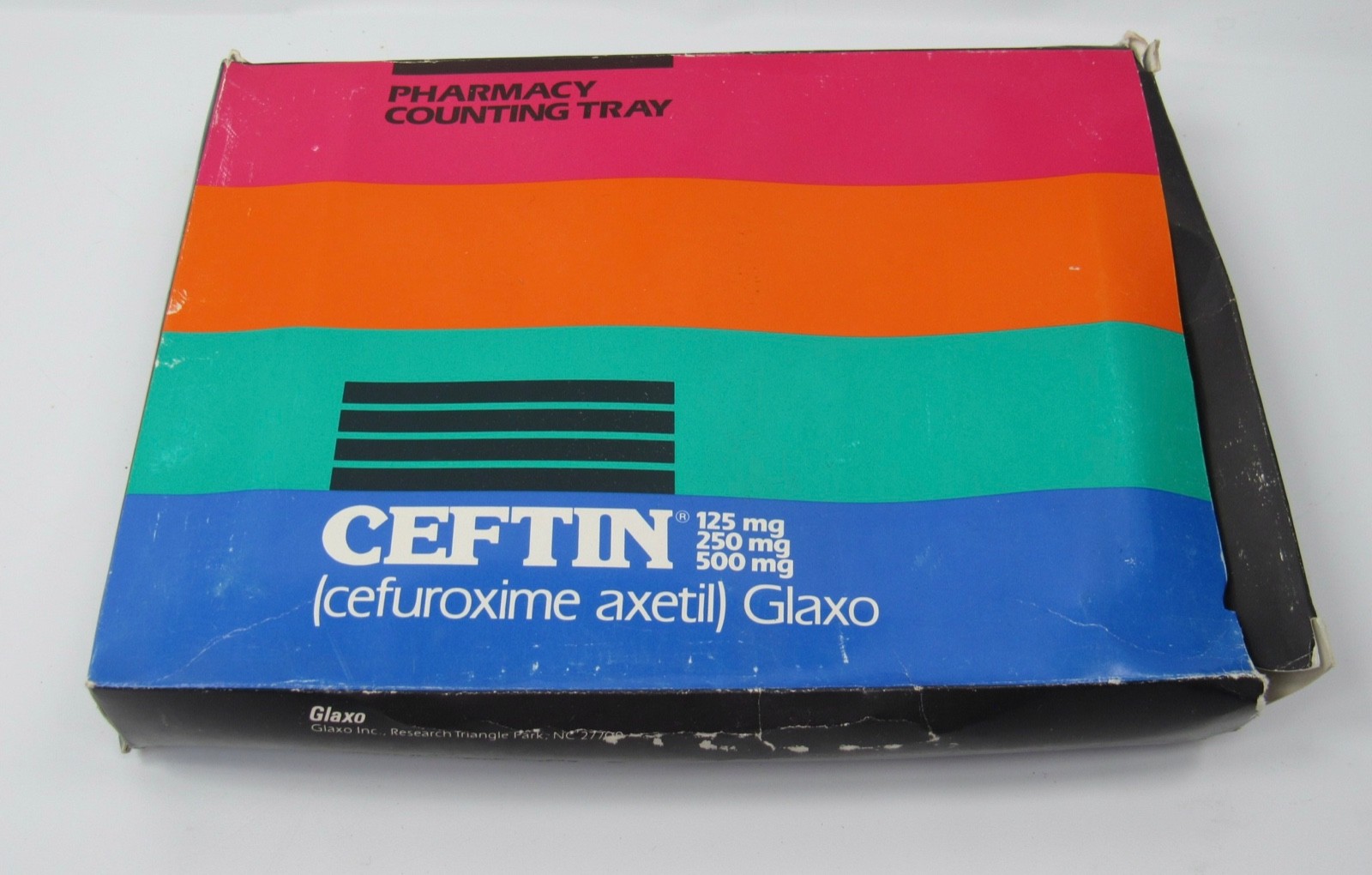 Rare Ceftin Pharmacy Counting Tray in Original Box Drug Rep Pharmaceutical Promo