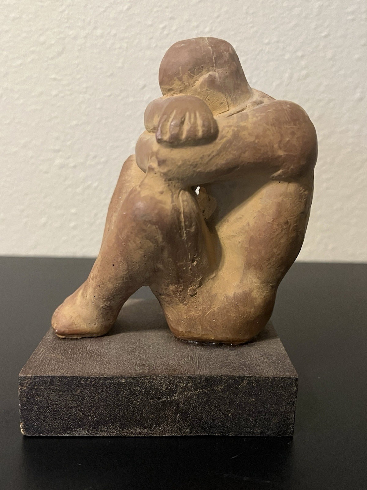 Vtg Portrait Of Anxiety/Depression Etrafon Promo Clay Figurine Mexico