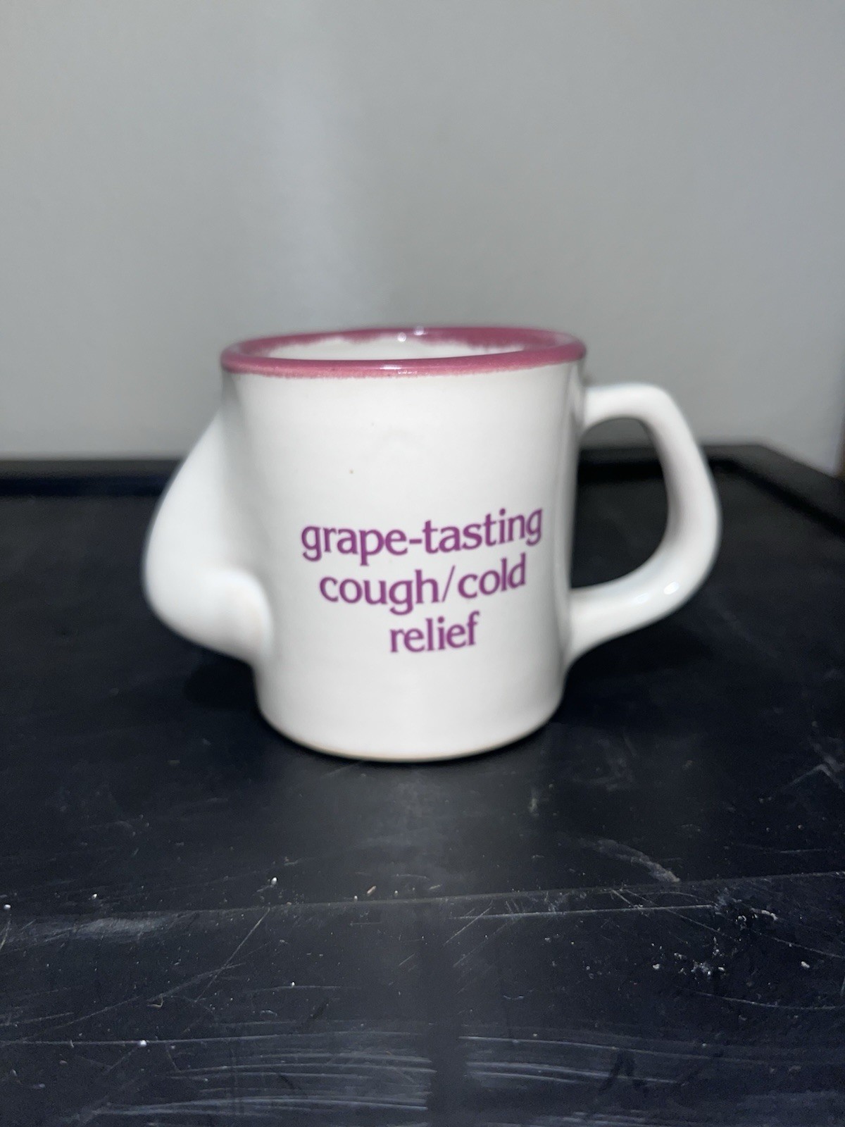 RONDEC-DM Pharmaceutical Collectible Mug Grape-Tasting Cough Relief White Purpl…
