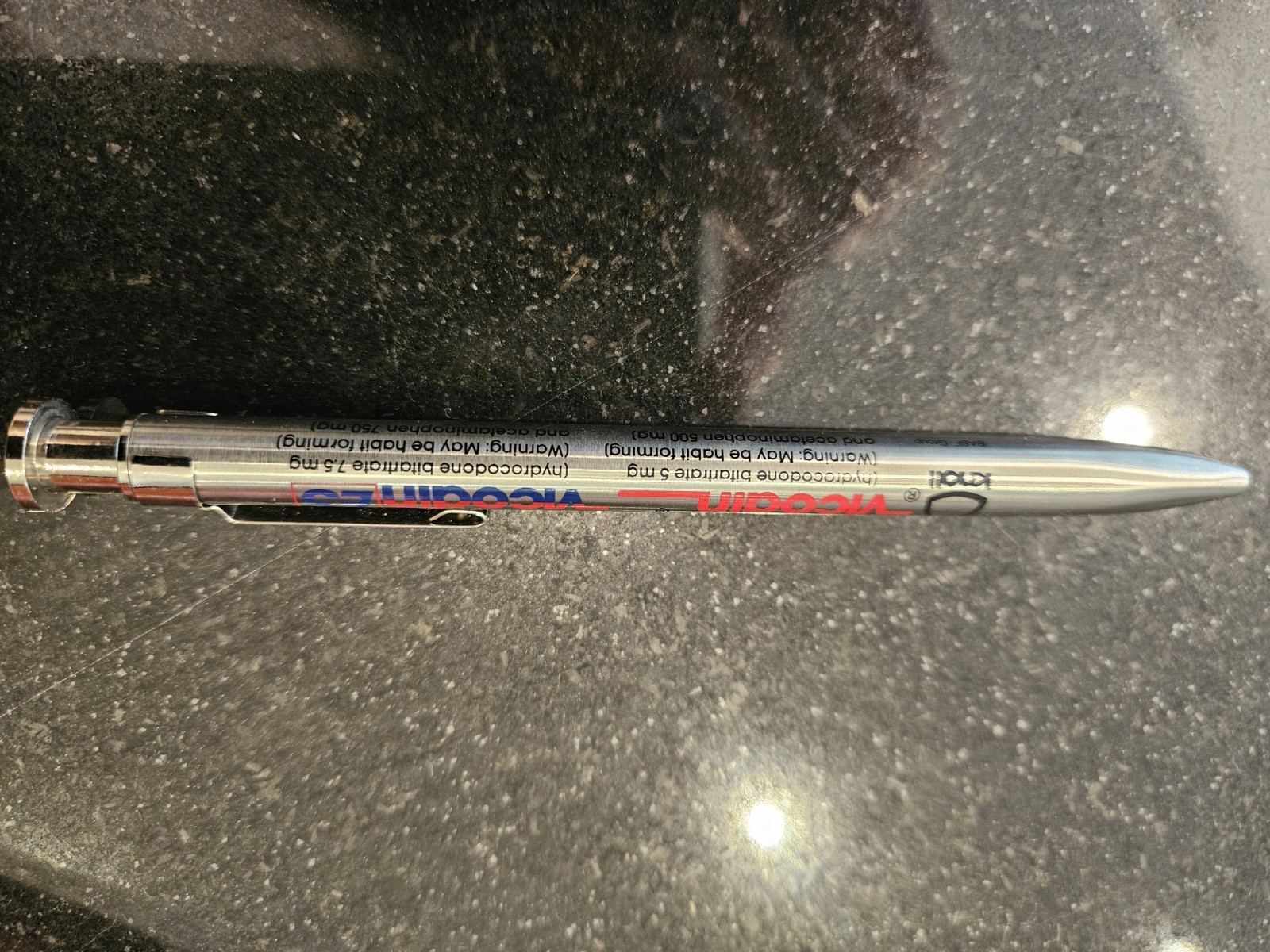Vicodin ES Hydrocodone Bitartrate 5 / 7.5 mg Pharmaceutical Vtg Promotional Pen