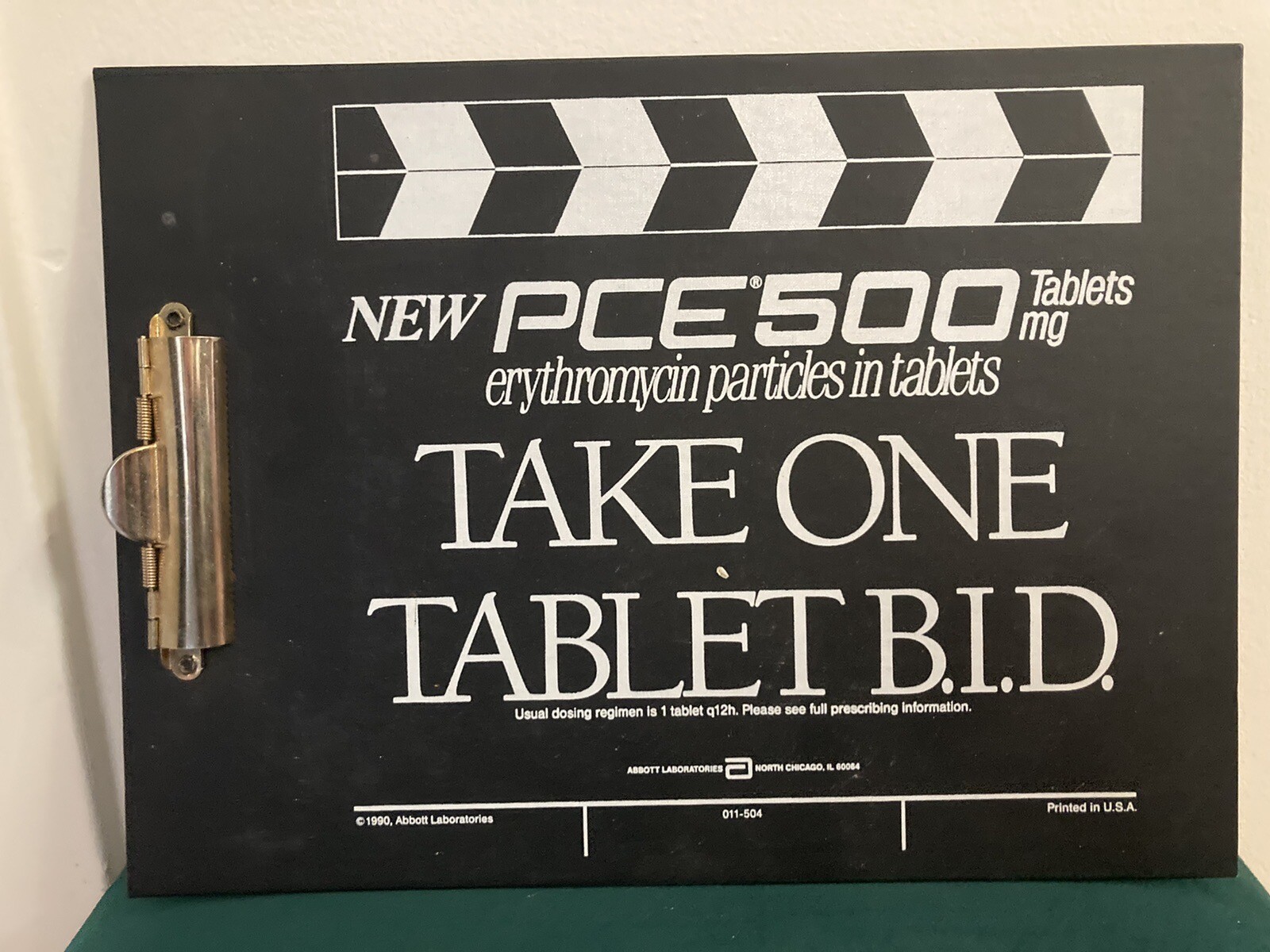 Vintage Early 90s Drug Rep Swag Advertising Promotional Clipboard