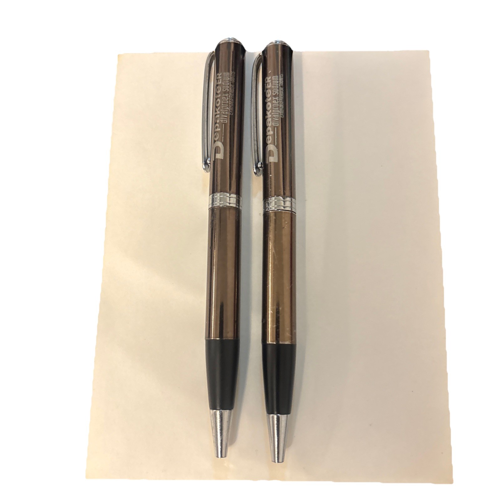 Pharmaceutical Pen Depakote ER drug rep Twist Point Heavyweight Brown Silver Lot