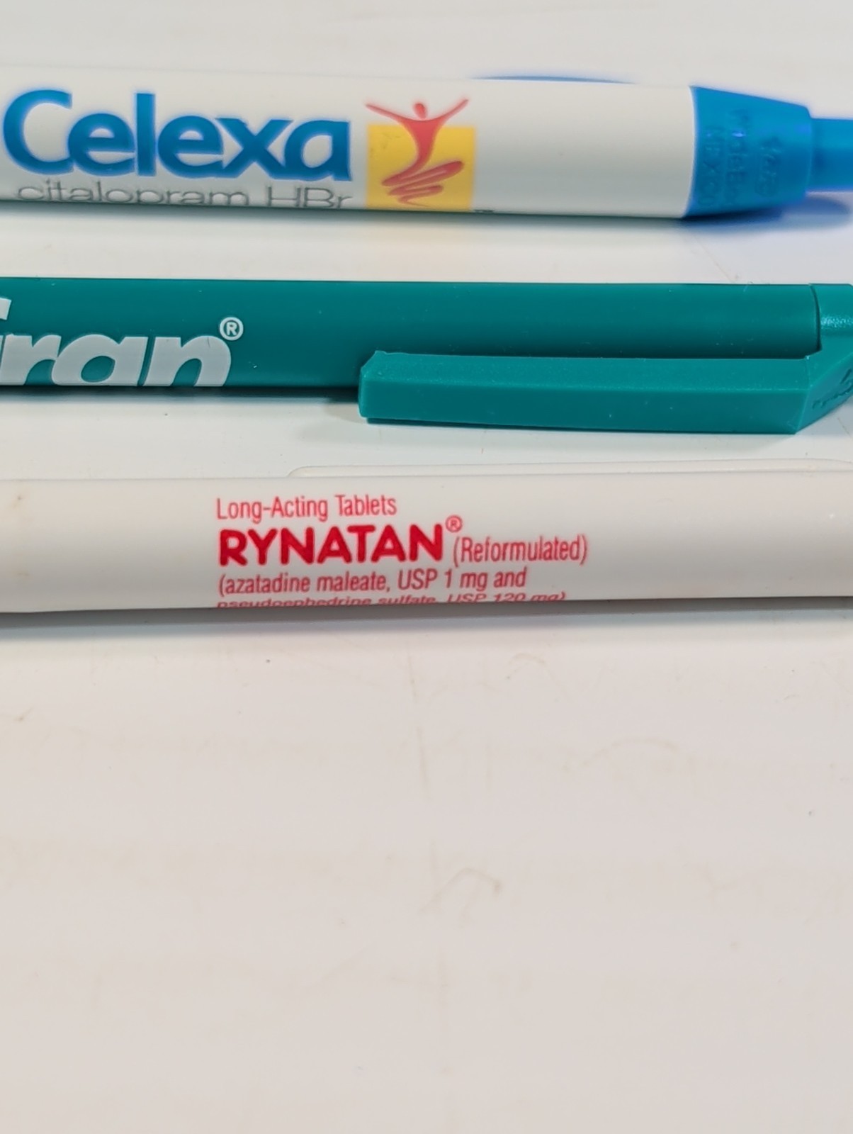3 PENS Drug Rep Pharmaceutical Promo Lot of 3 “Rynatan”, “Celexa”, “Zofran”