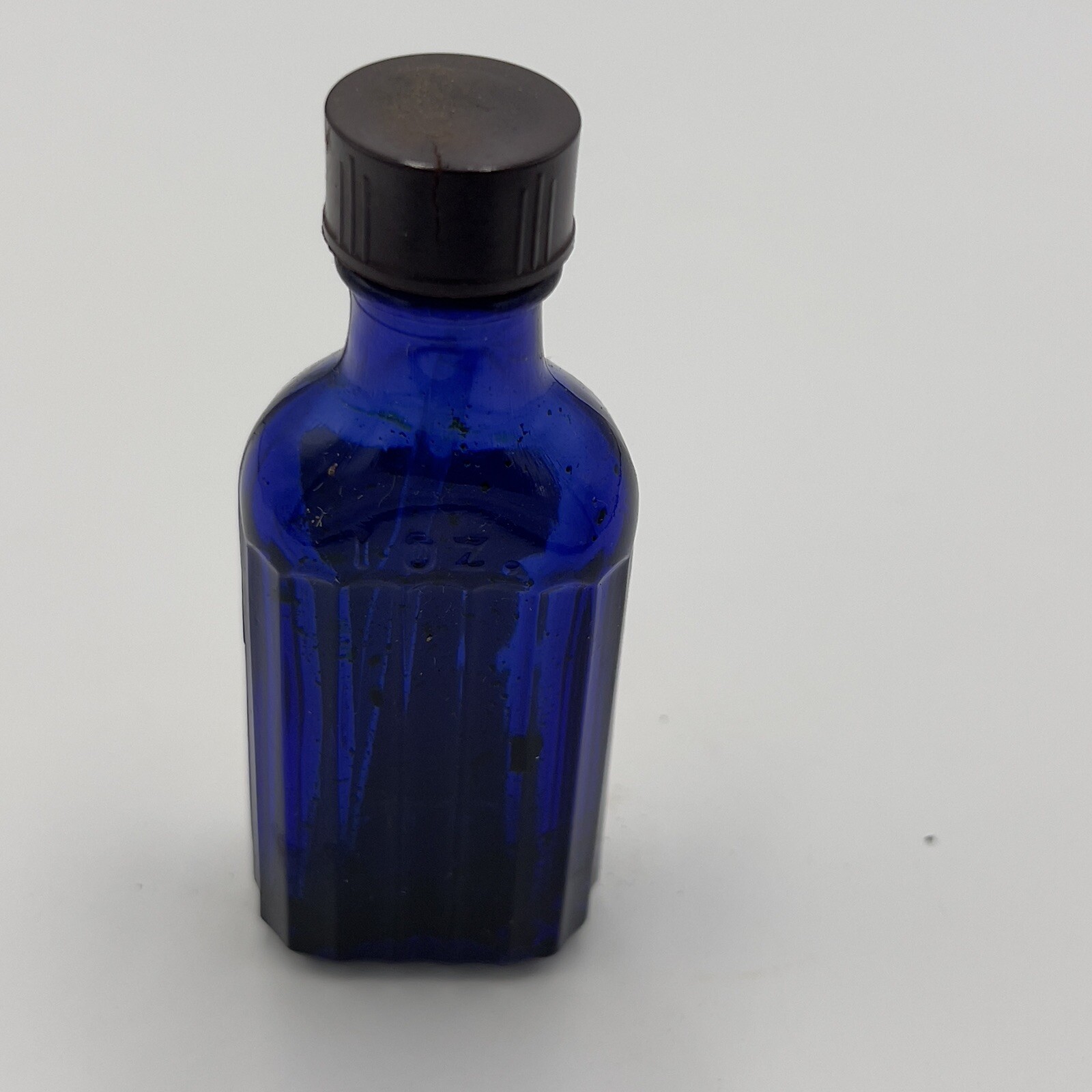 RARE Cobalt Blue Rexall Tincture of Iodine Antique Poison Bottle bottle EMPTY