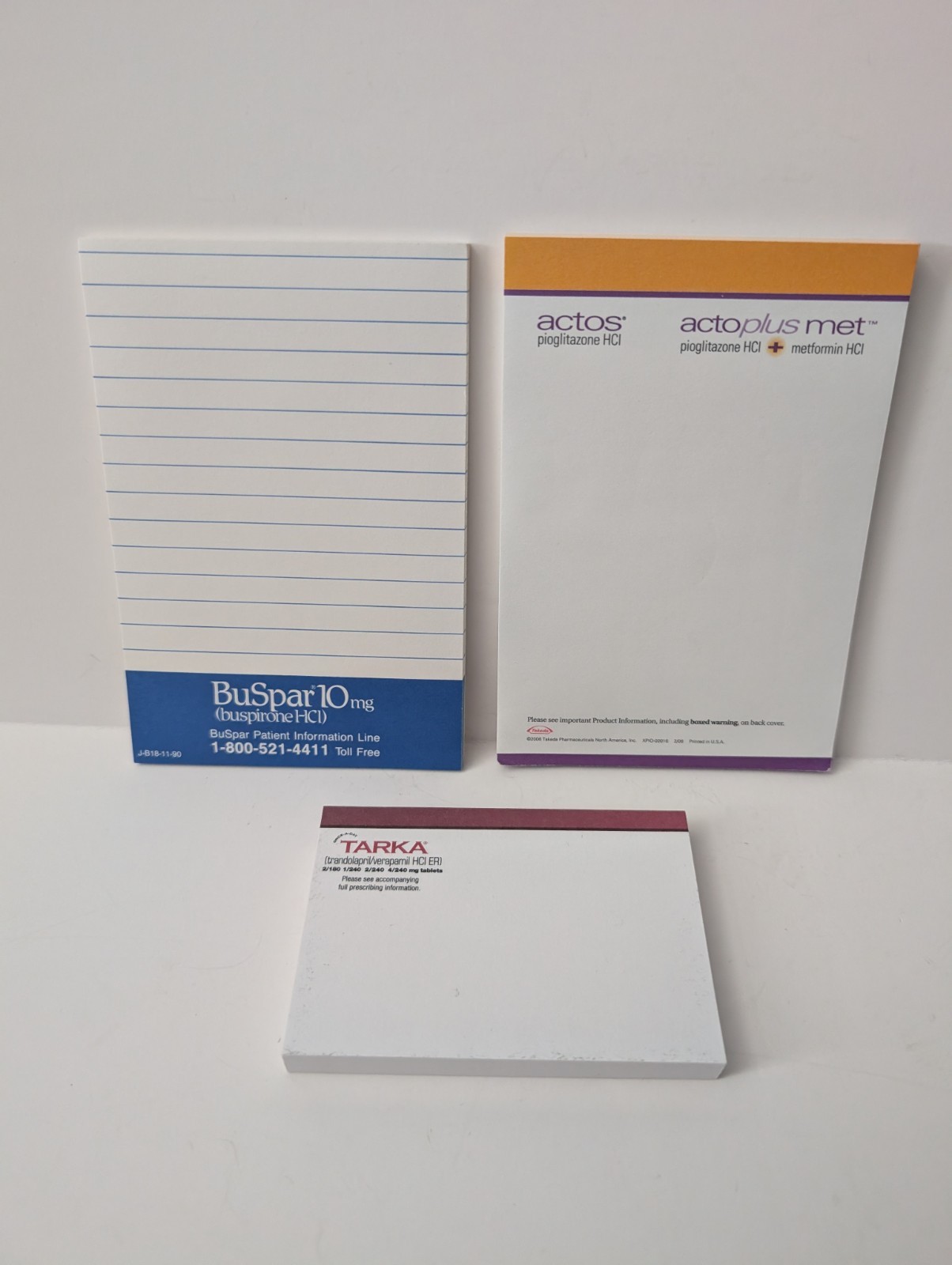 Pharmacuedical Rep Medicine notepads – set of 3