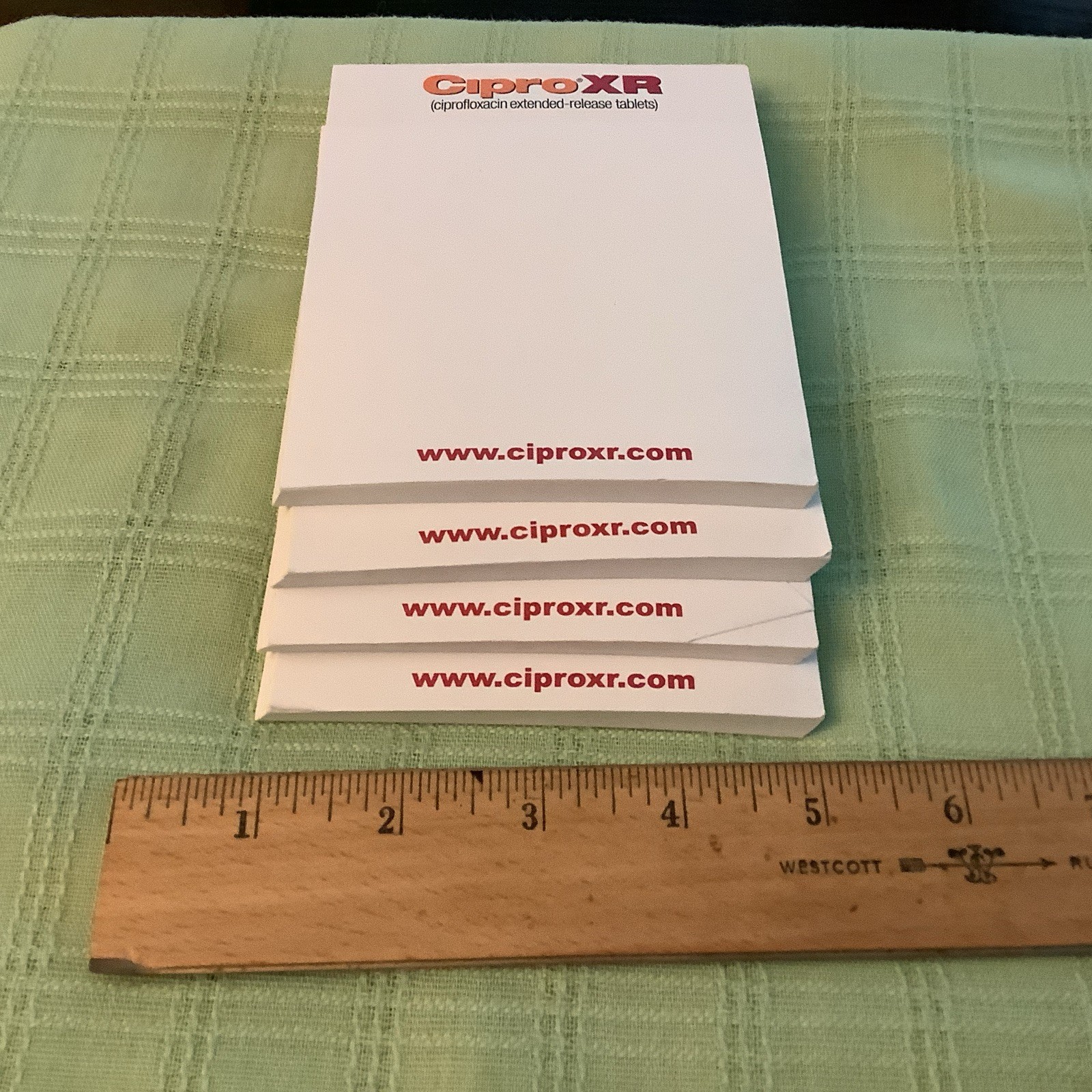 Cipro XR Post It Type Notes Lot Of 4 Pads Drug Advertisement