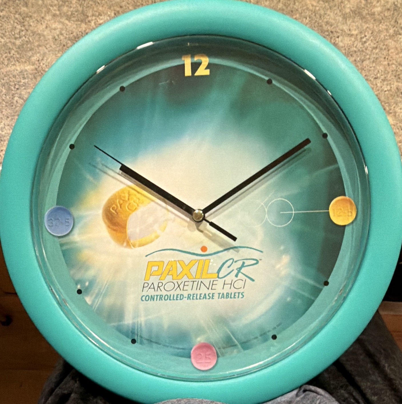 PAXIL CR Paroxetine HCl Controlled-Release Tablets Wall Clock
