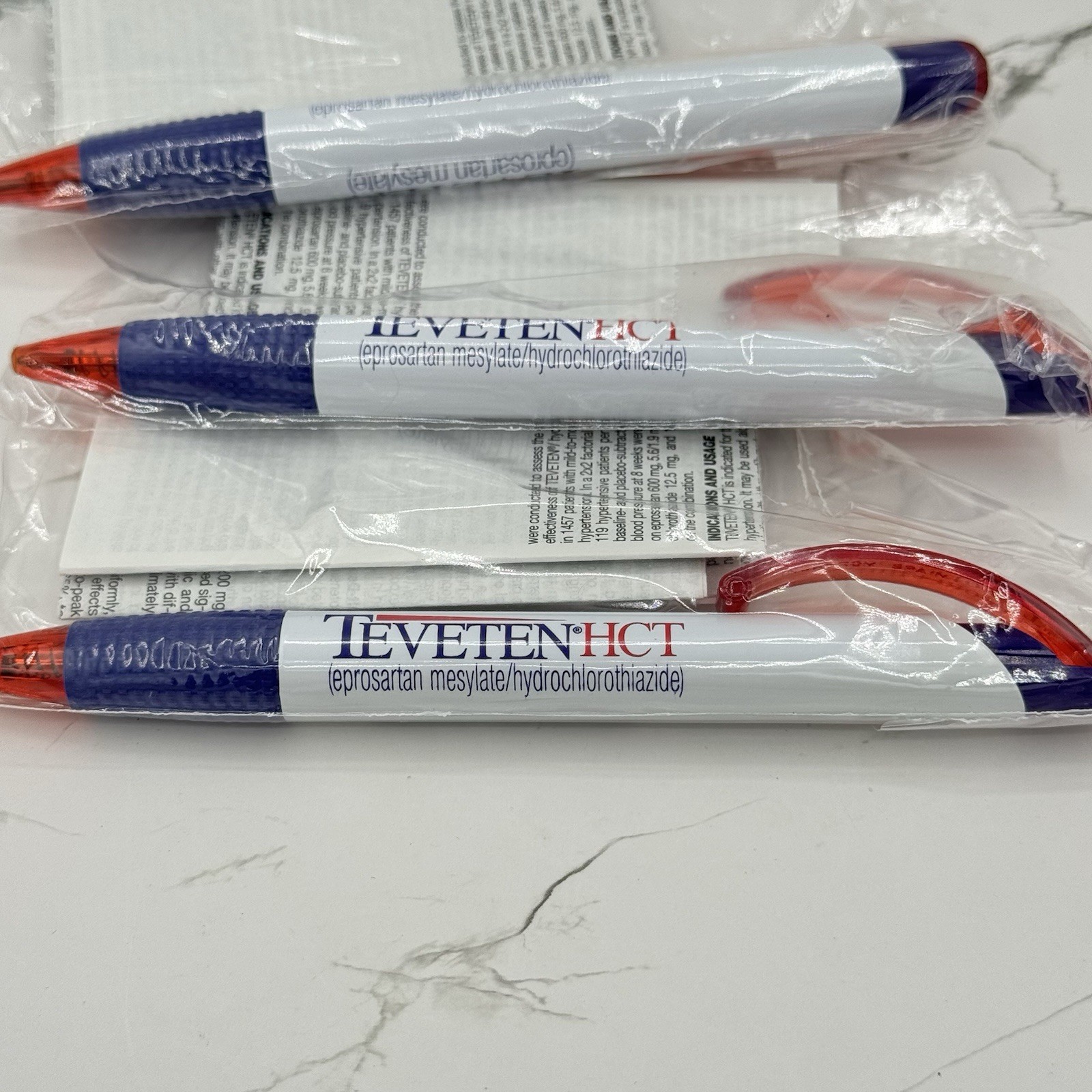 Drug Rep Teveten HTC Collectible Pharmaceutical Pens Sticky Note Pad Lot Sealed