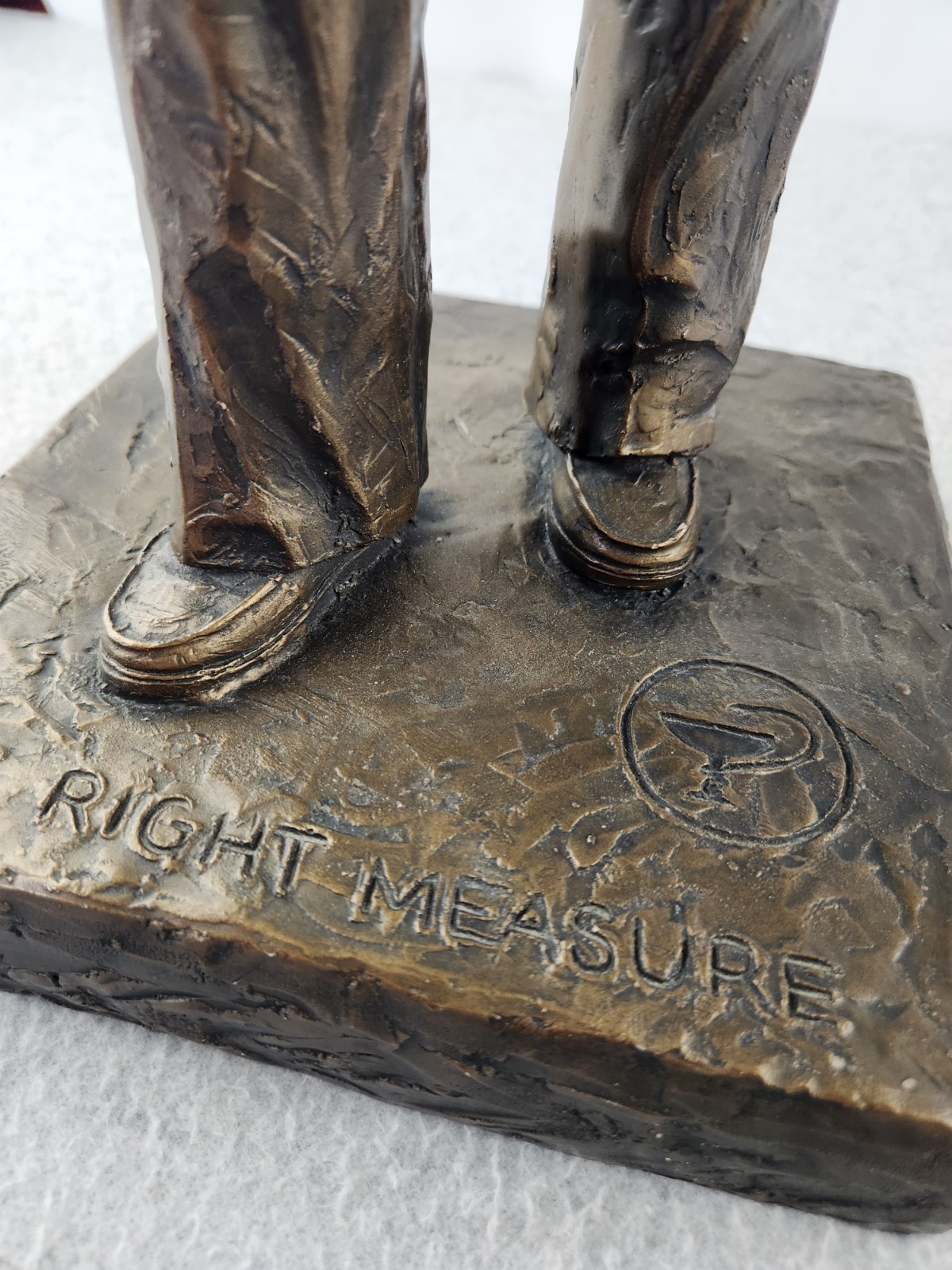 XL Bronze Apothecary Pharmacist Pharmacy Statue Trophy Award Figure Vtg