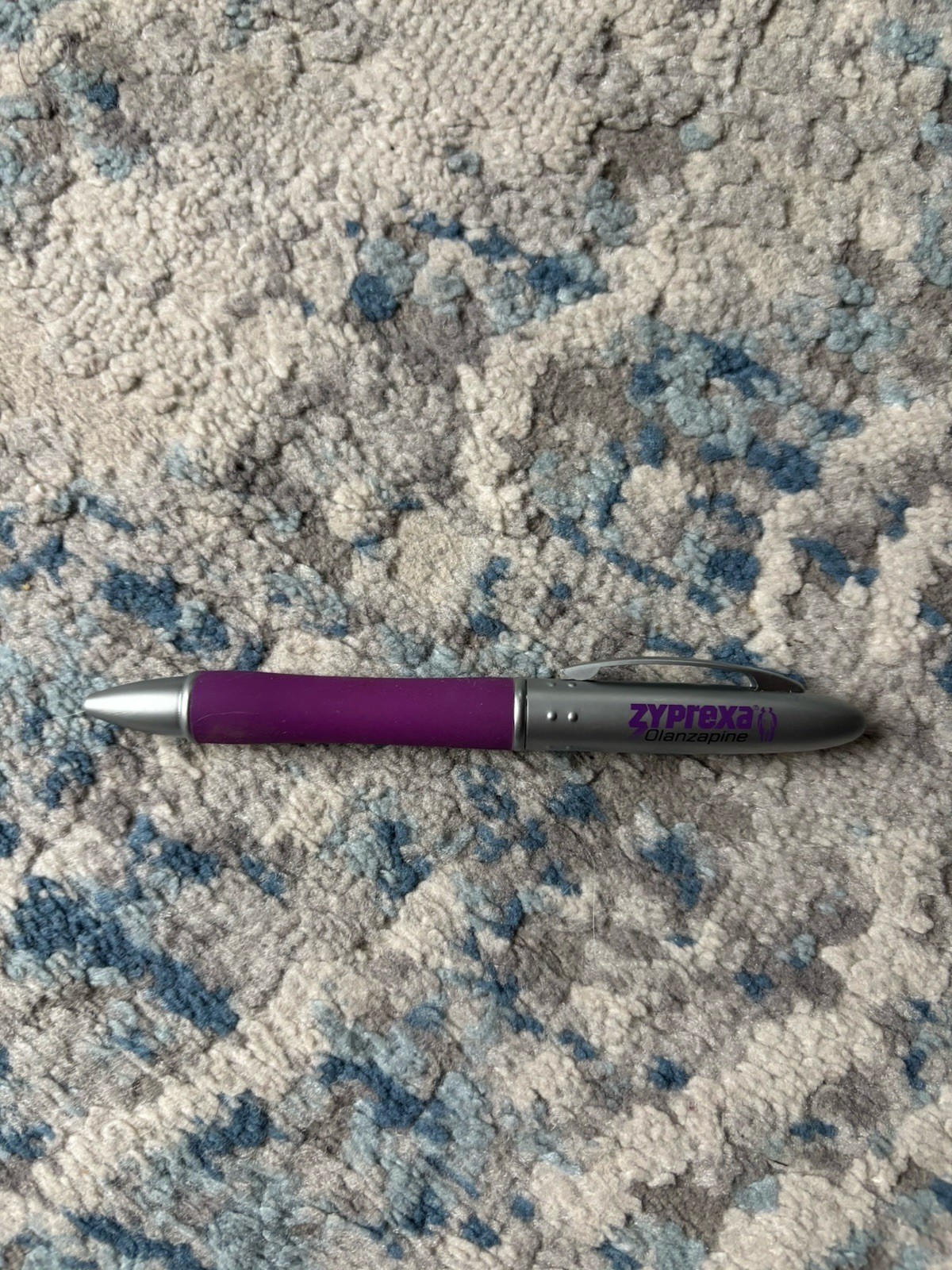 Zyprexa Pharmaceutical Pen Heavy Metal And Purple Grip Click Pen