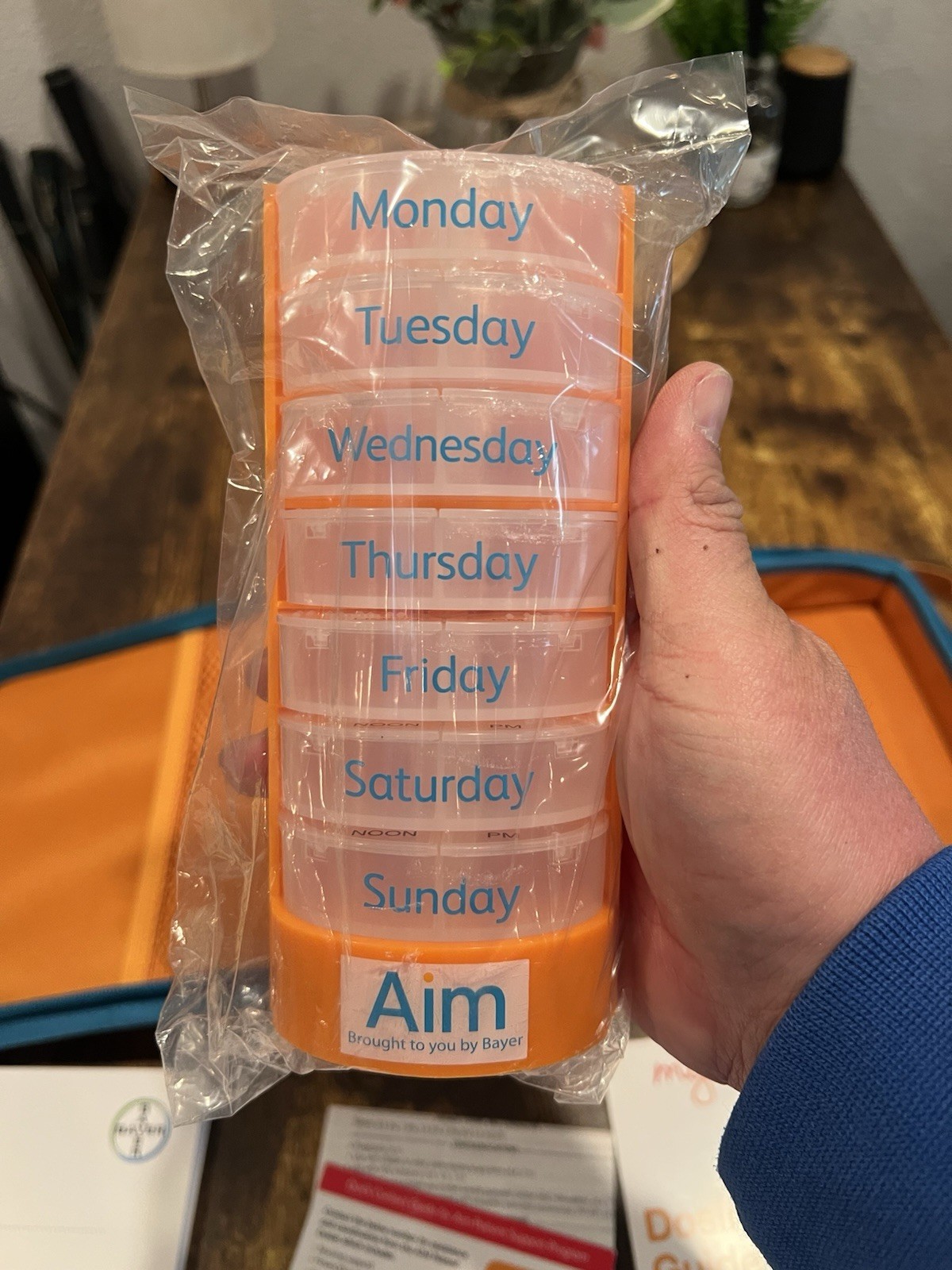 Pharmaceutical Bayer AIM Drug Rep Promo MEDICINE Bag Pill Organizer Booklets