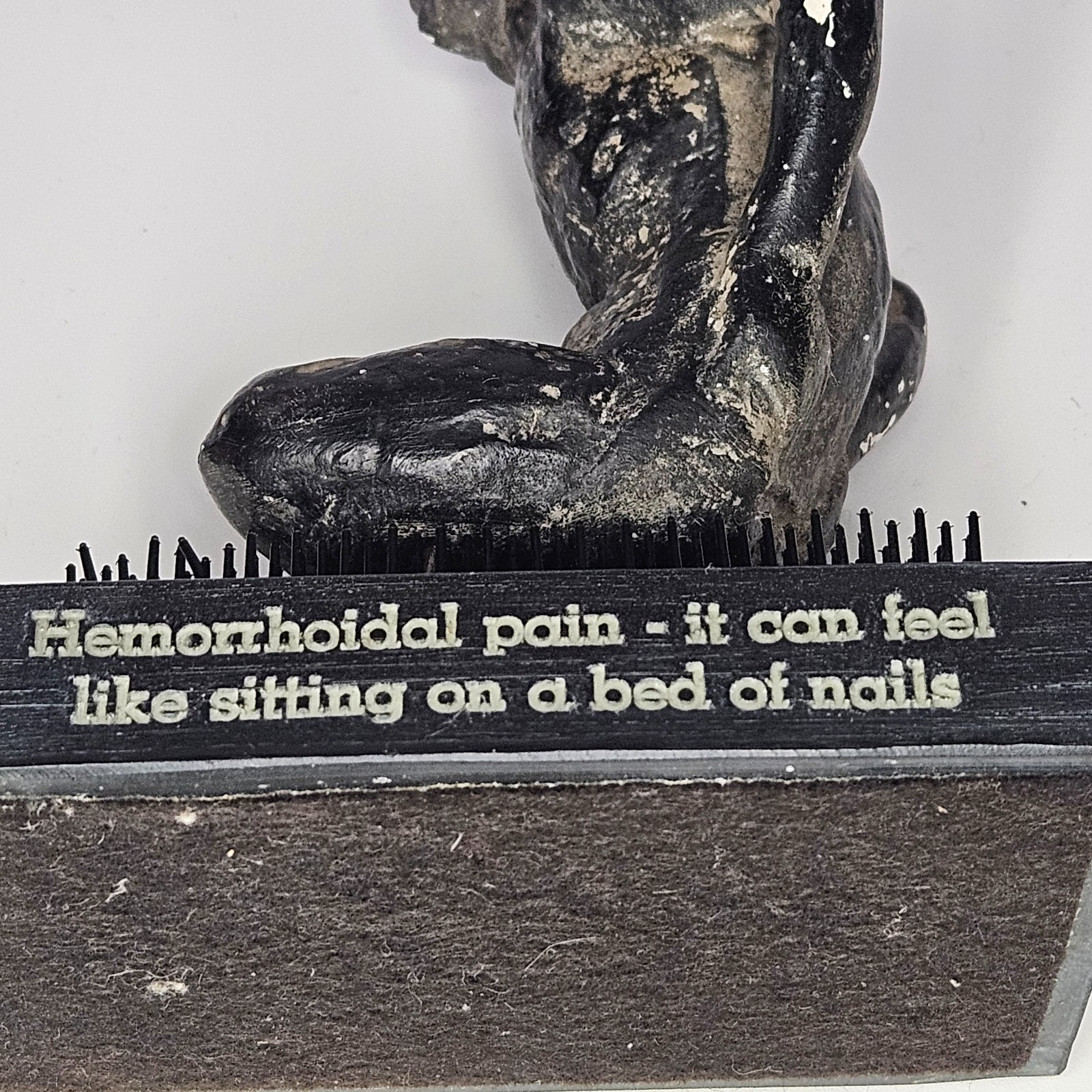 Vintage Proctofoam Pharmaceutical Advertising Bed Of Nails Fakir Figure