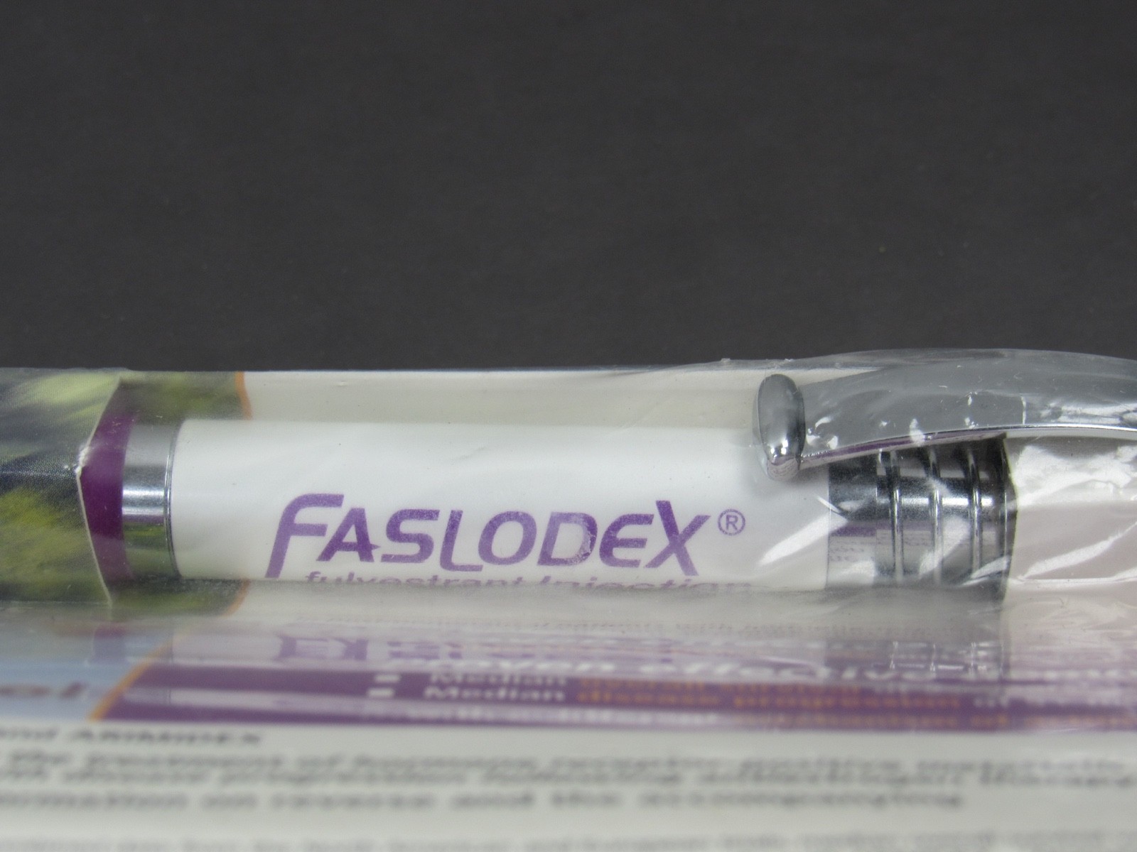 Exquisite Faslodex Heavy Metal PEN Drug Rep Pharmaceutical Promo SEALED on Card