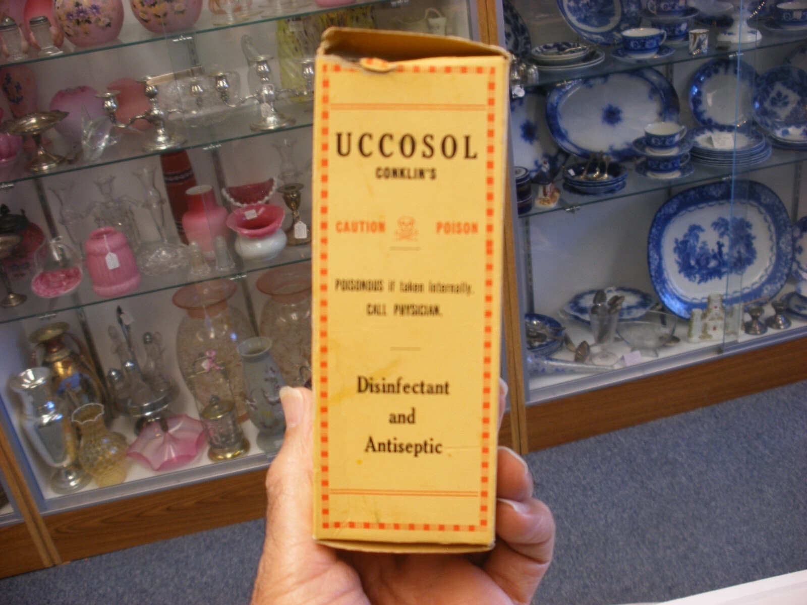 Vtg Medical Remedy Pharmacy Quack Cure – Conklin’s UCCOSOL Antiseptic – Empty